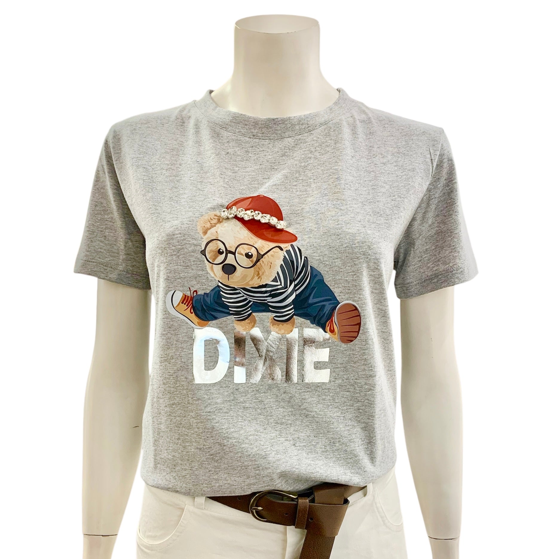 T-SHIRT STAMPA GRIGIA