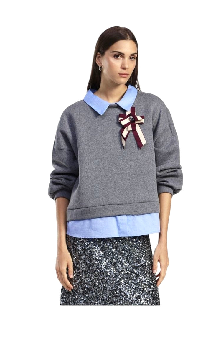 FELPA CAMICIA GRIGIA