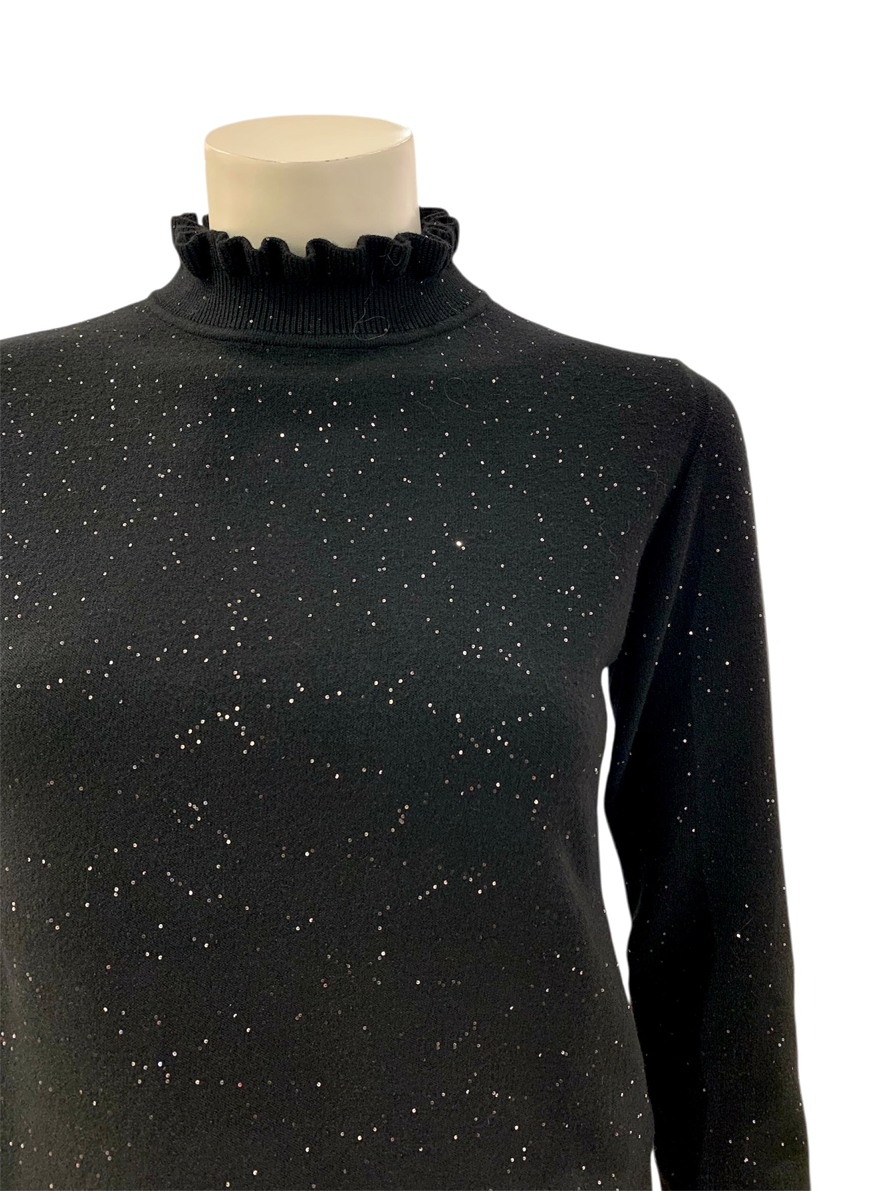 MAGLIA MICROPAILLETTES NERA