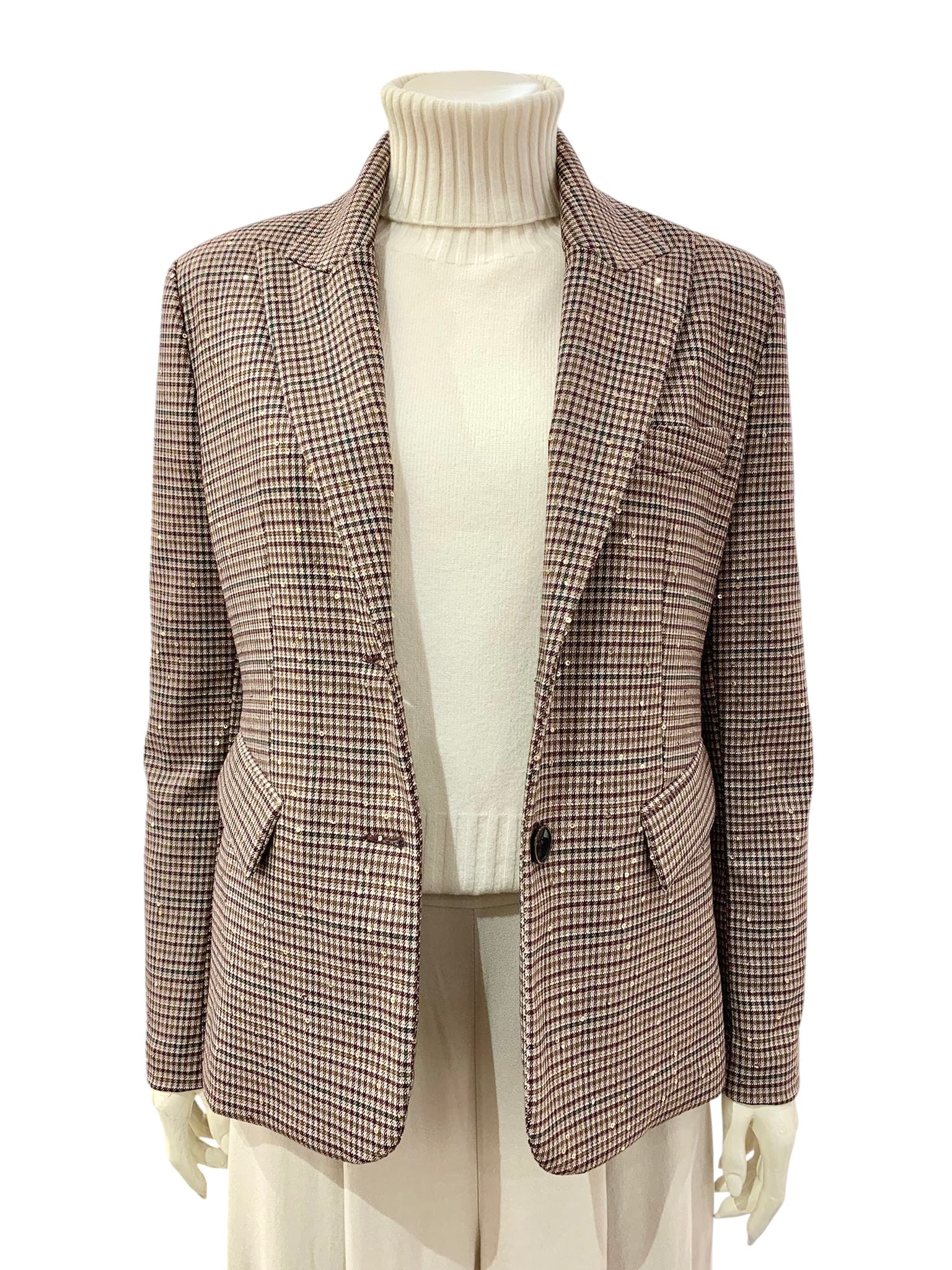 GIACCA PAILLETTES BORDEAUX