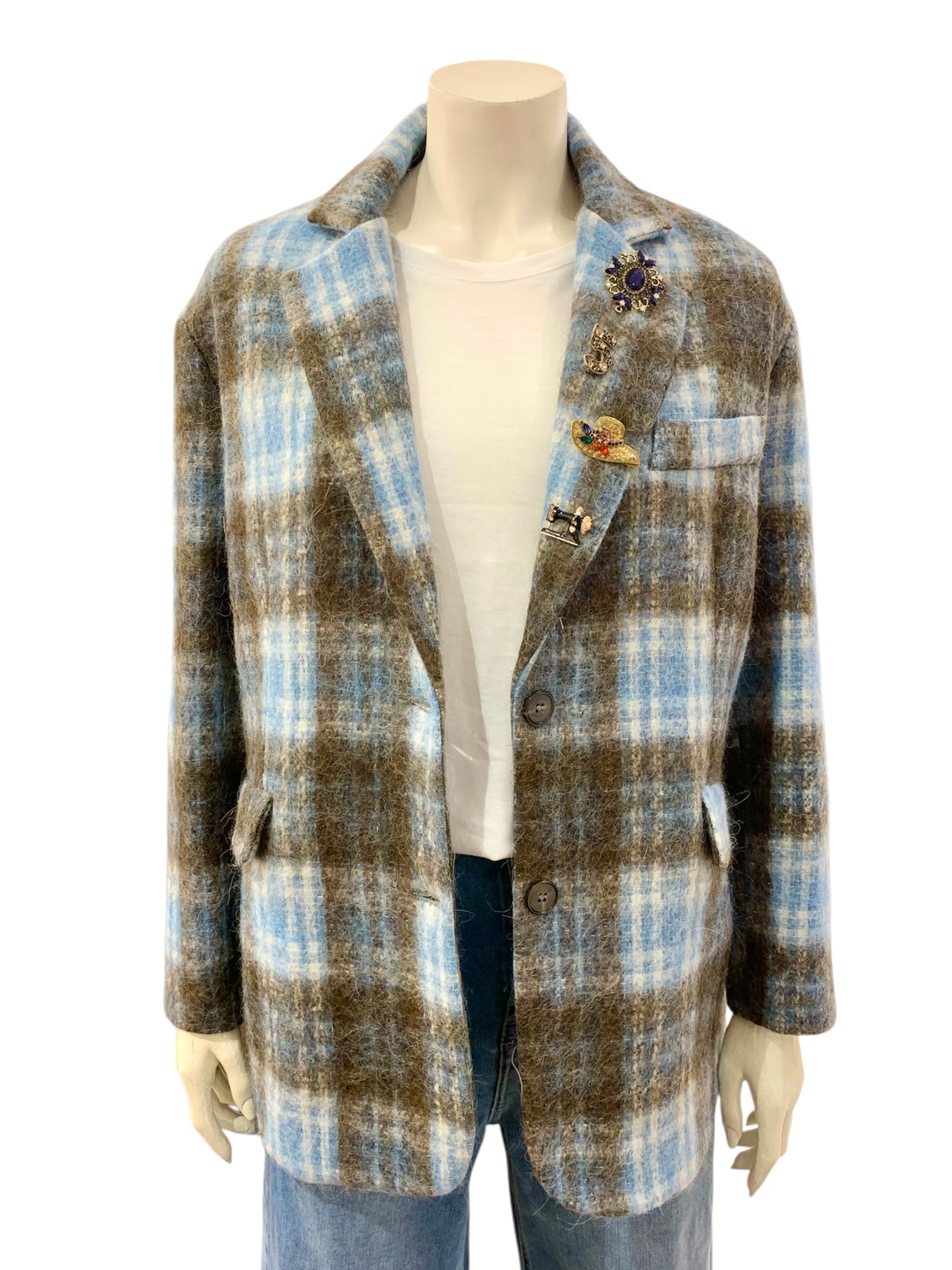 GIACCA SFUMATA CELESTE