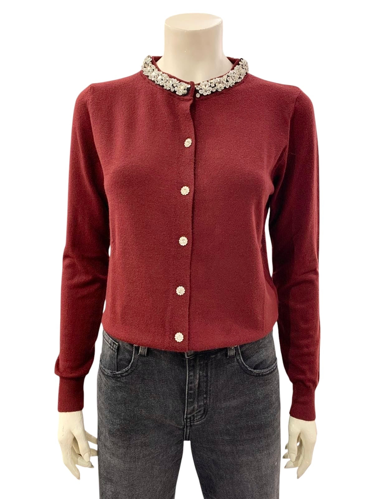 CARDIGAN PIETRE BORDEAUX