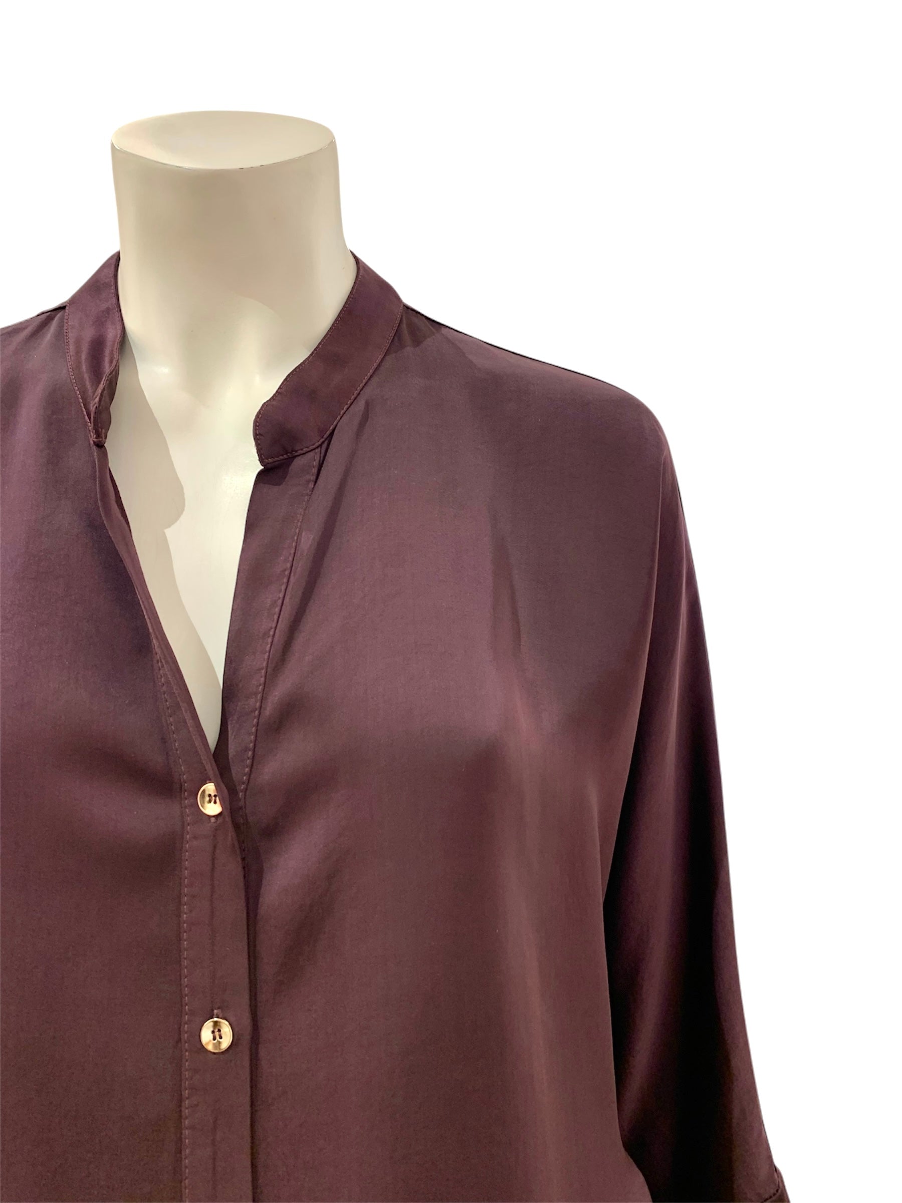 CAMICIA COREANA BURGUNDI