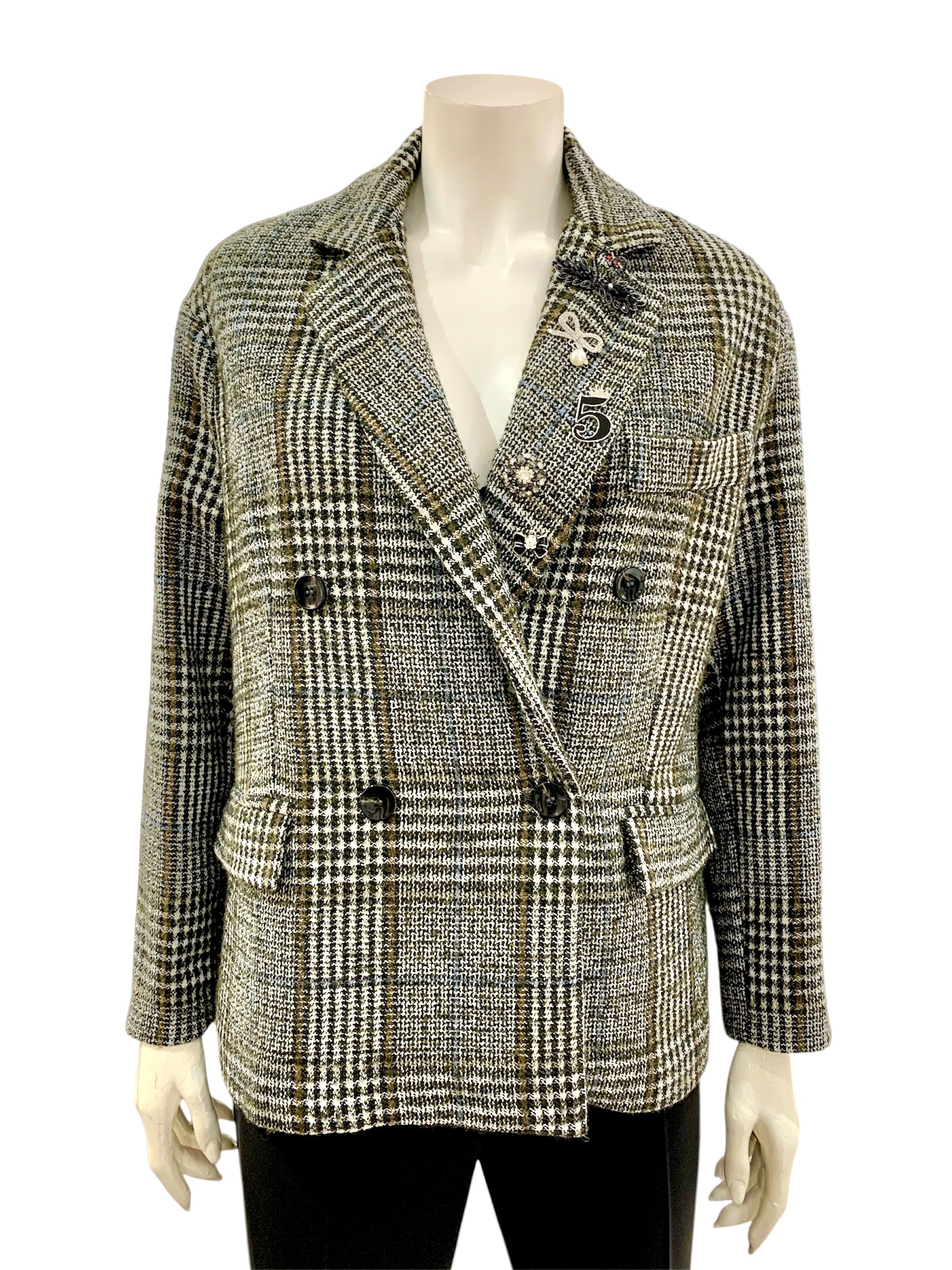 GIACCA TWIDD BIANCA NERA