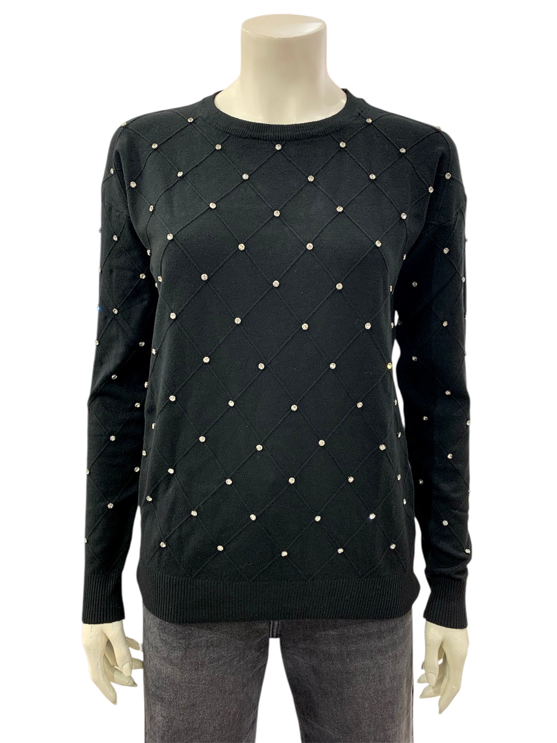 MAGLIA STRASS NERA