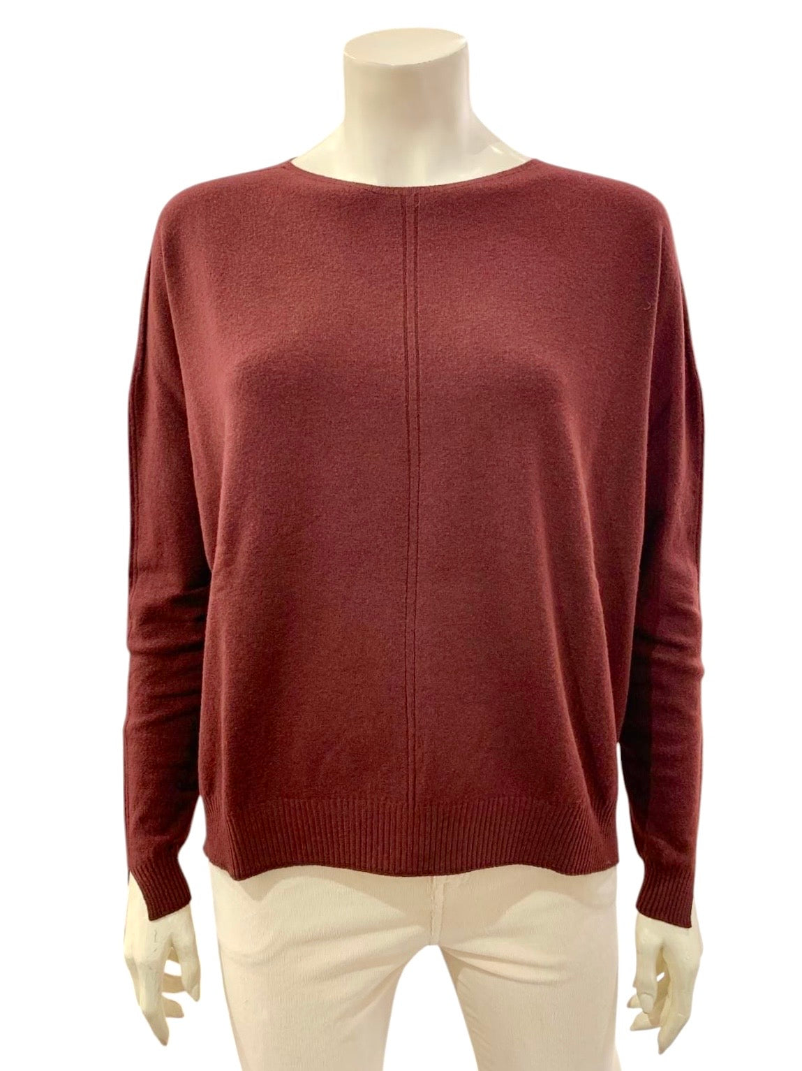 MAGLIA DUE RIGHE VINO