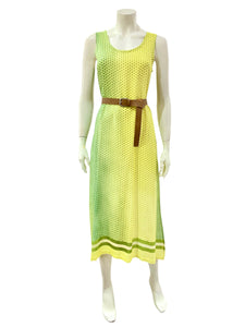 ABITO POIS VERDE GIALLO