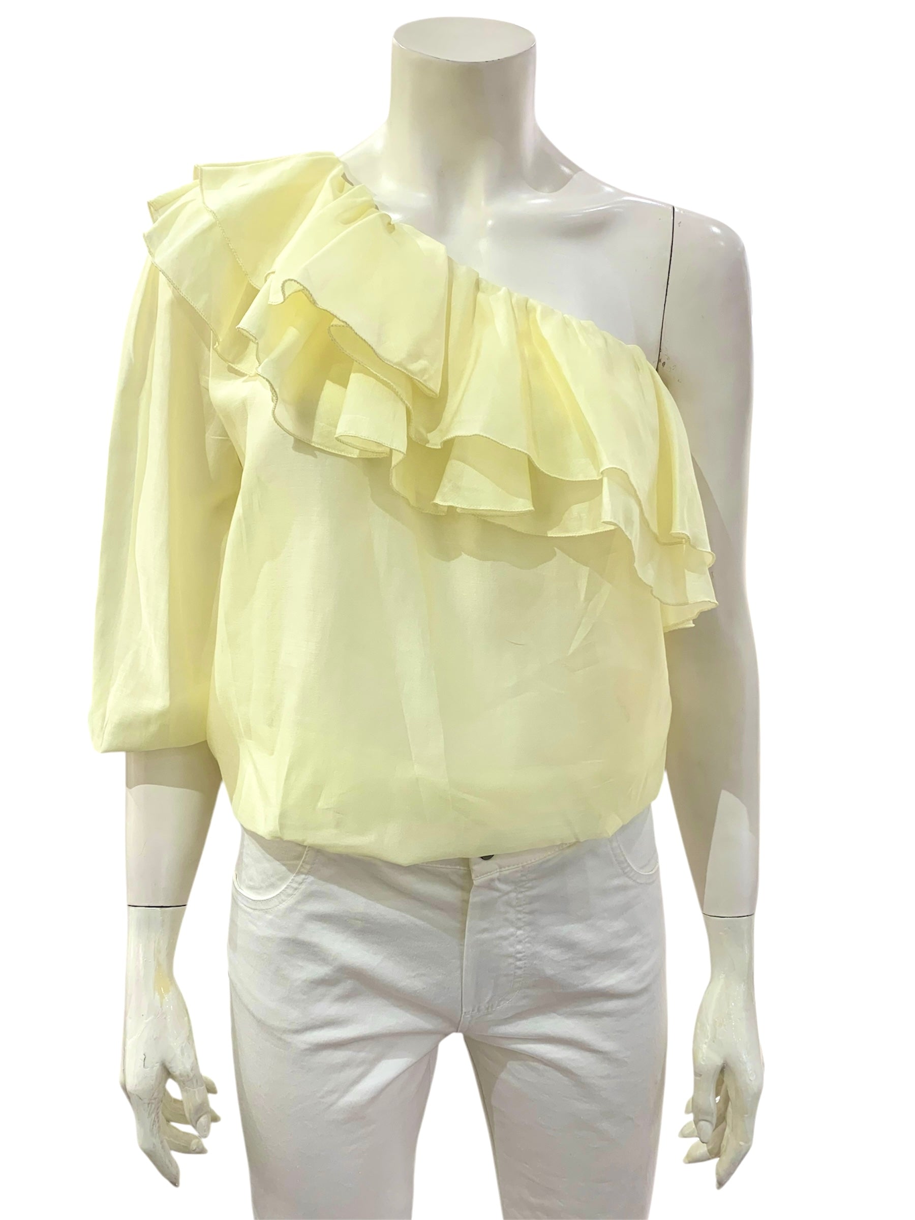 BLUSA MONOSPALLA GIALLA