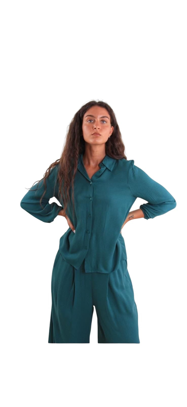 COMPLETO CREPE VERDE