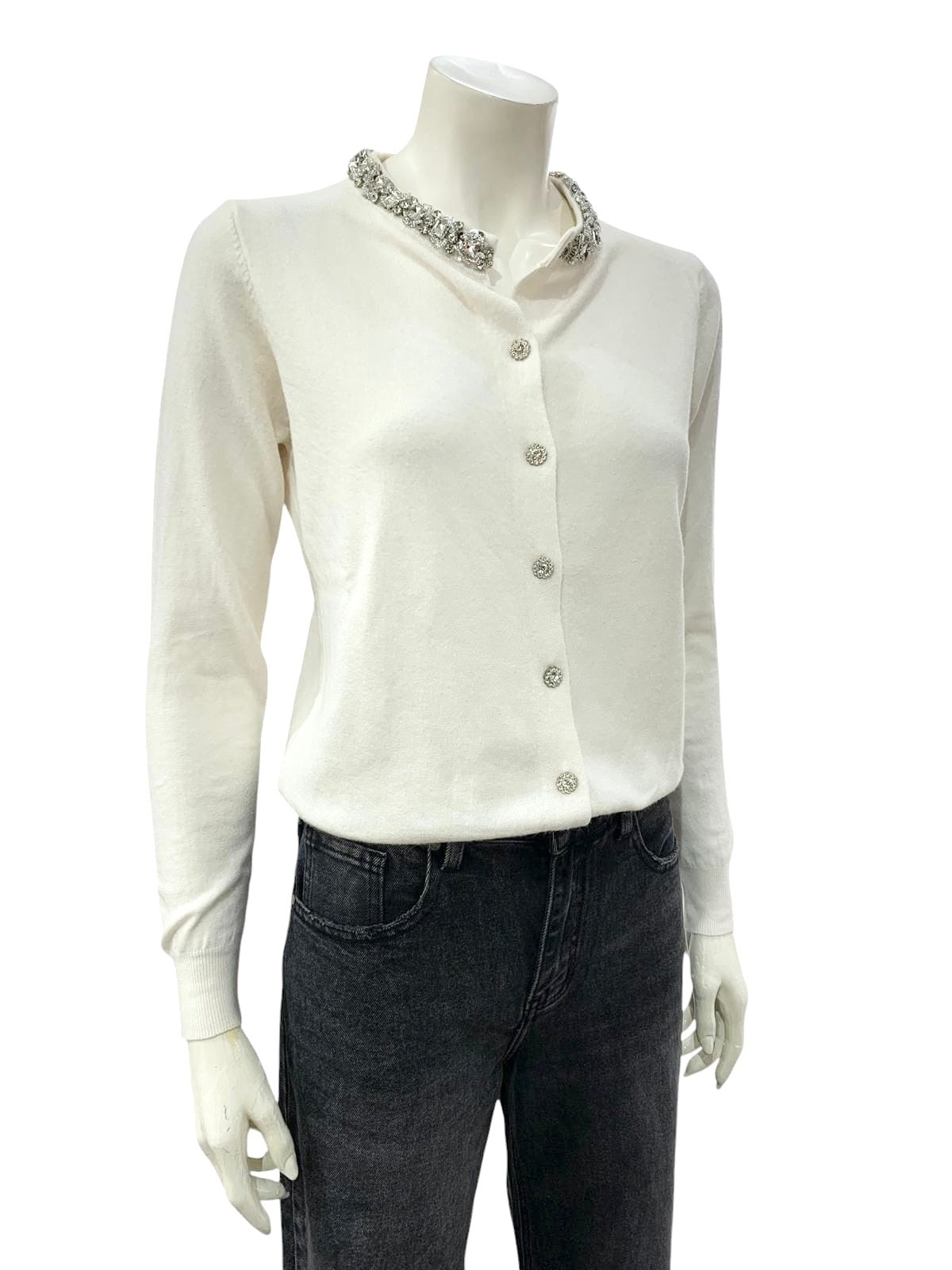 CARDIGAN PIETRE BIANCO