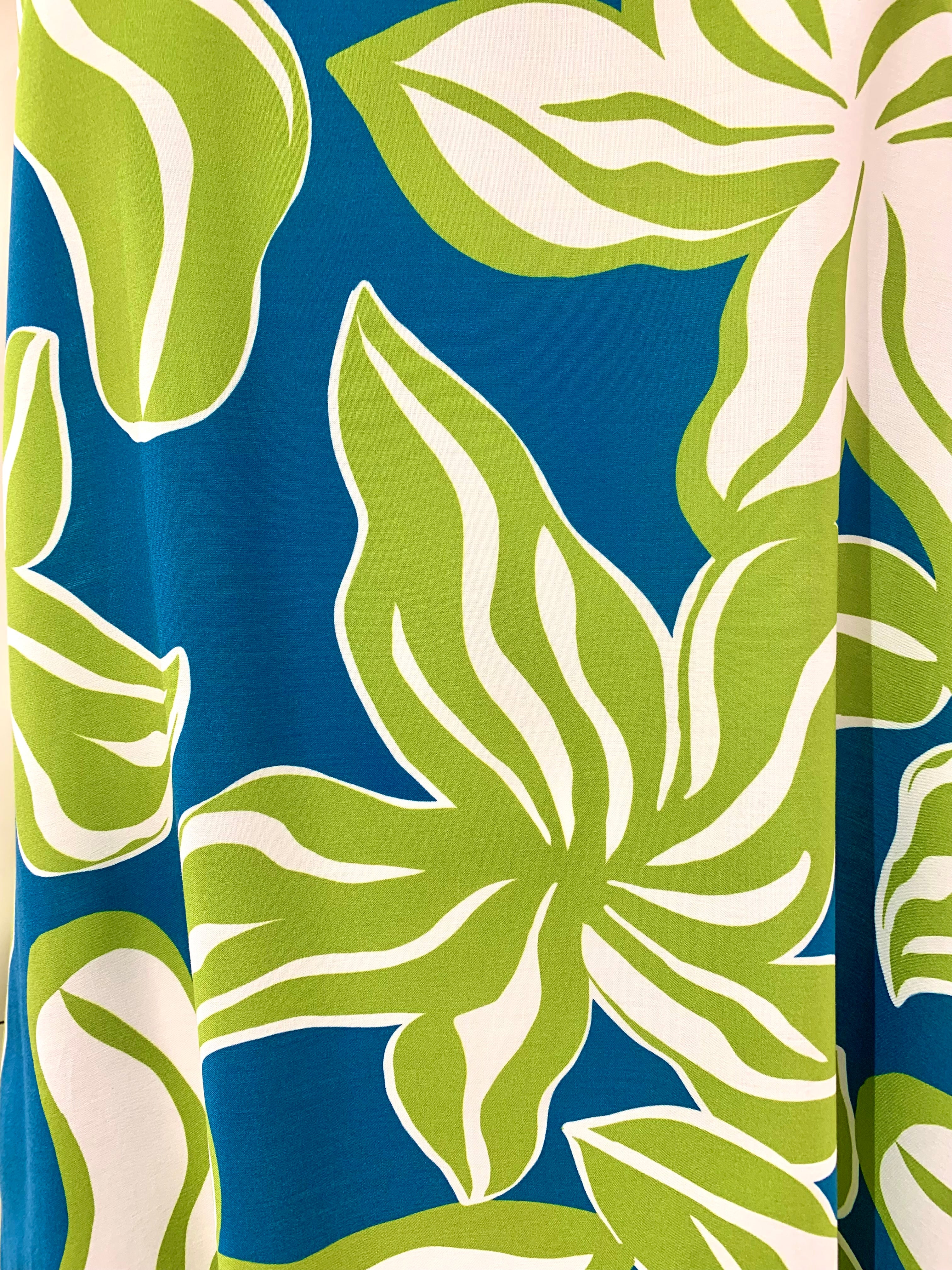 ABITO FIORATO VERDE BLU