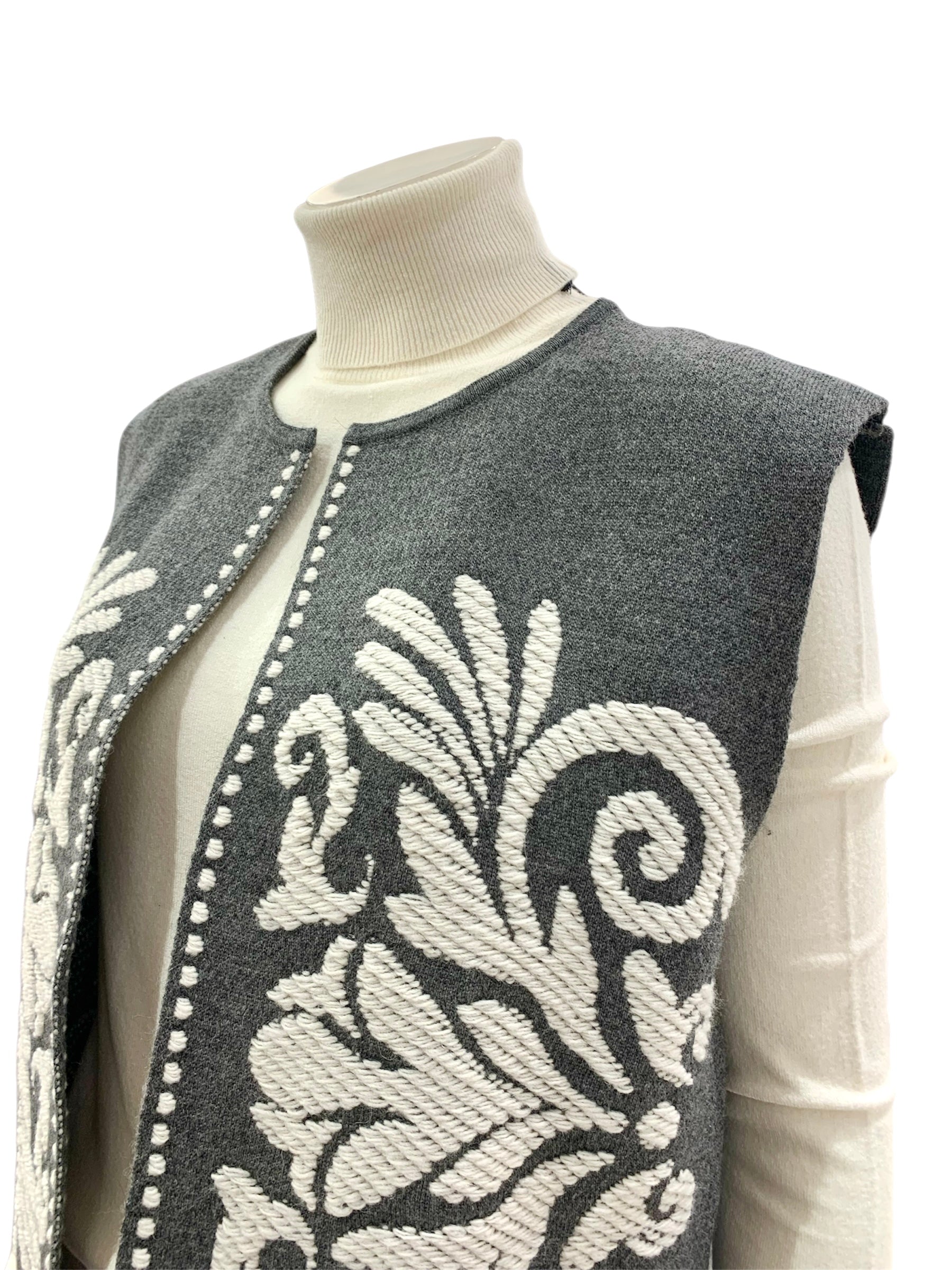 GILET DECORO GRIGIO