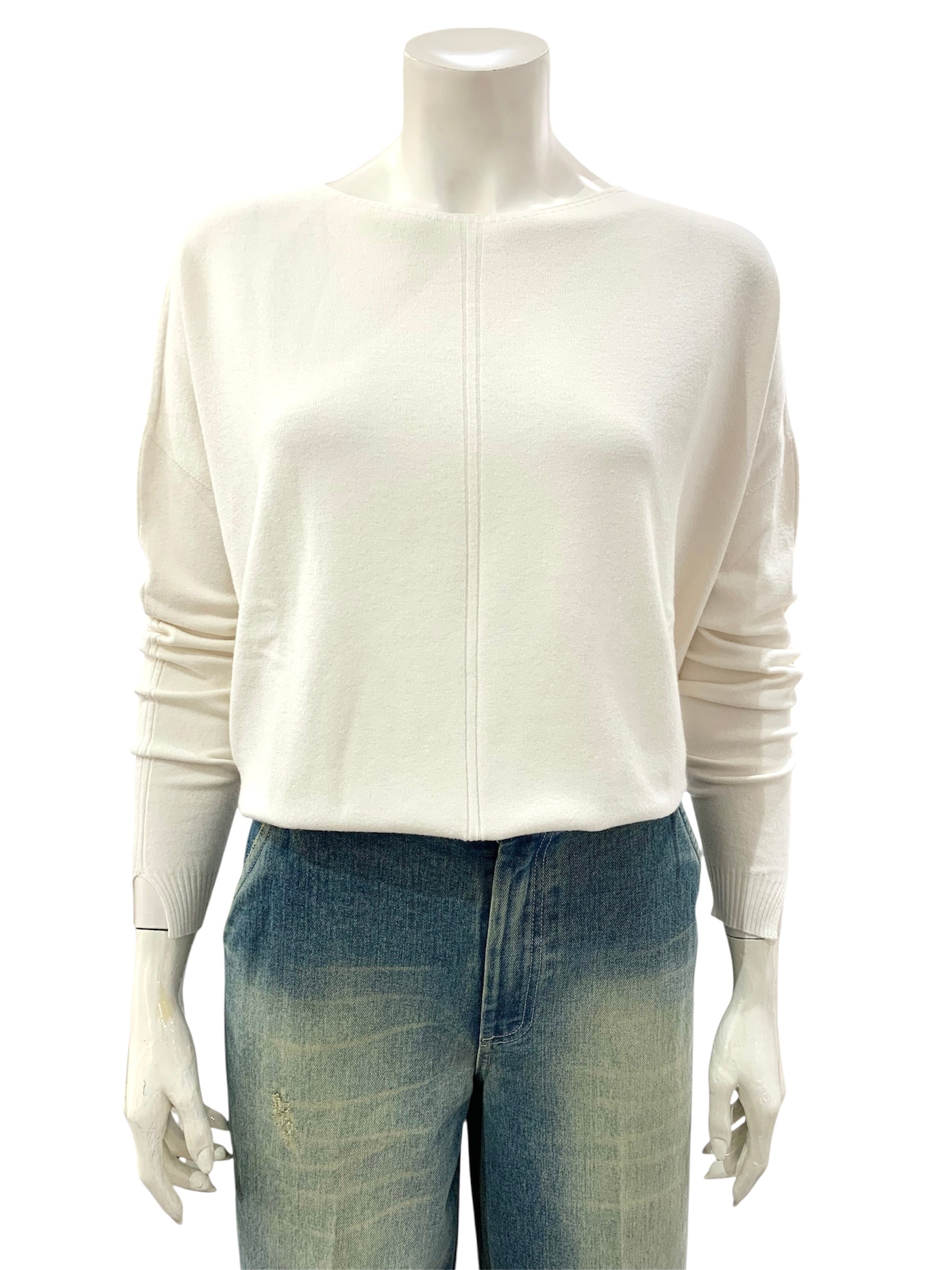 MAGLIA DUE RIGHE PANNA