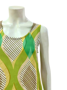 ABITO ASIMMETRICO VERDE GIALLO
