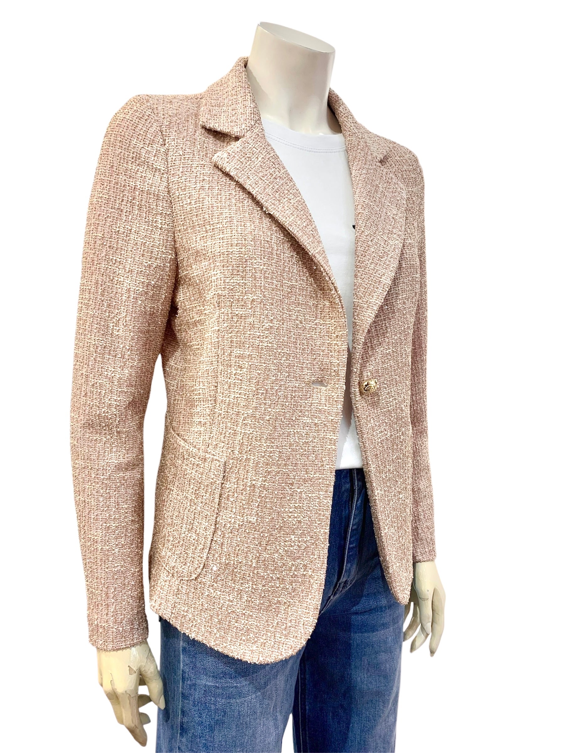 GIACCA TWEED ROSA