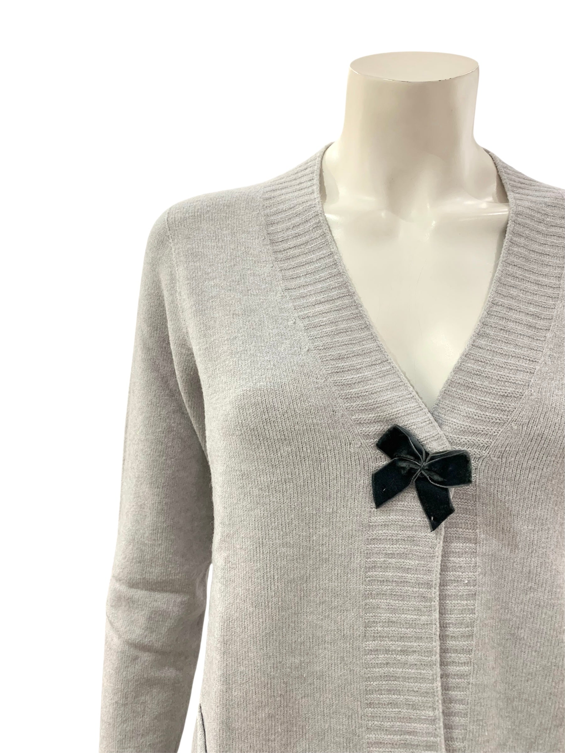 CARDIGAN FIOCCO GRIGIO