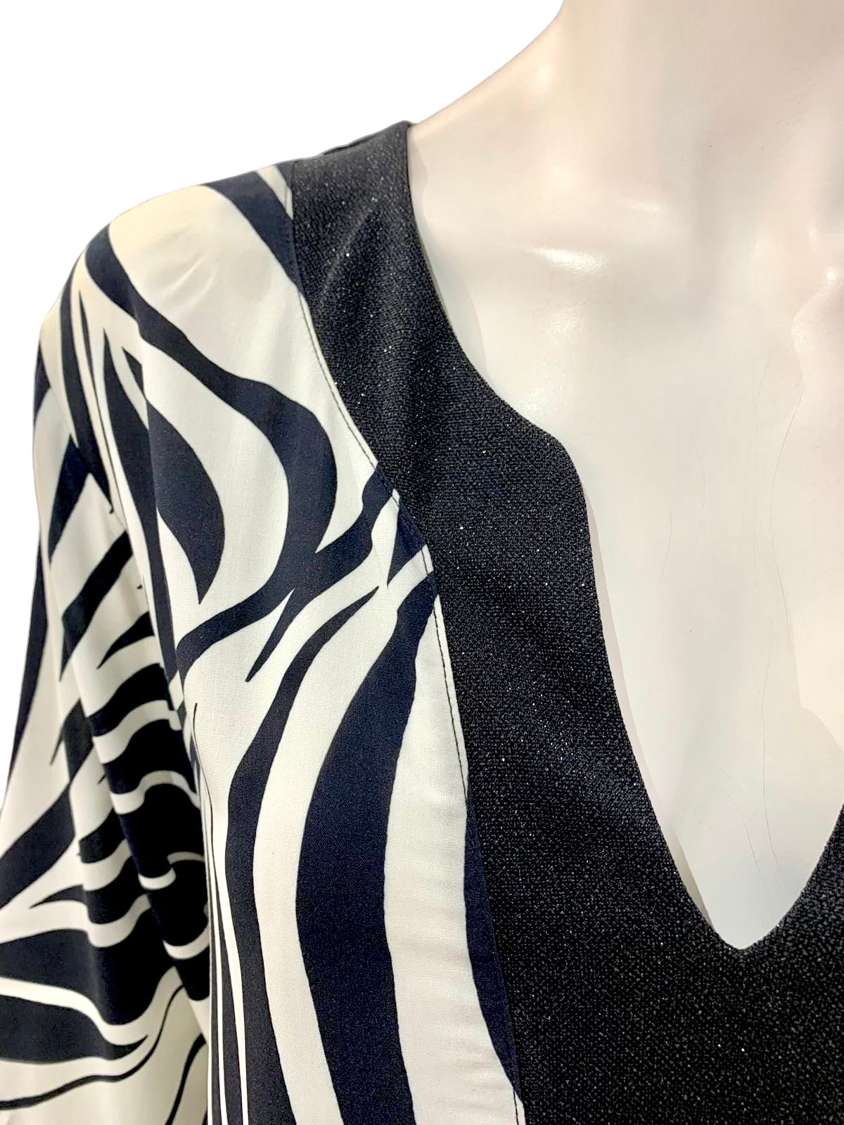 ABITO LUREX BIANCO NERO