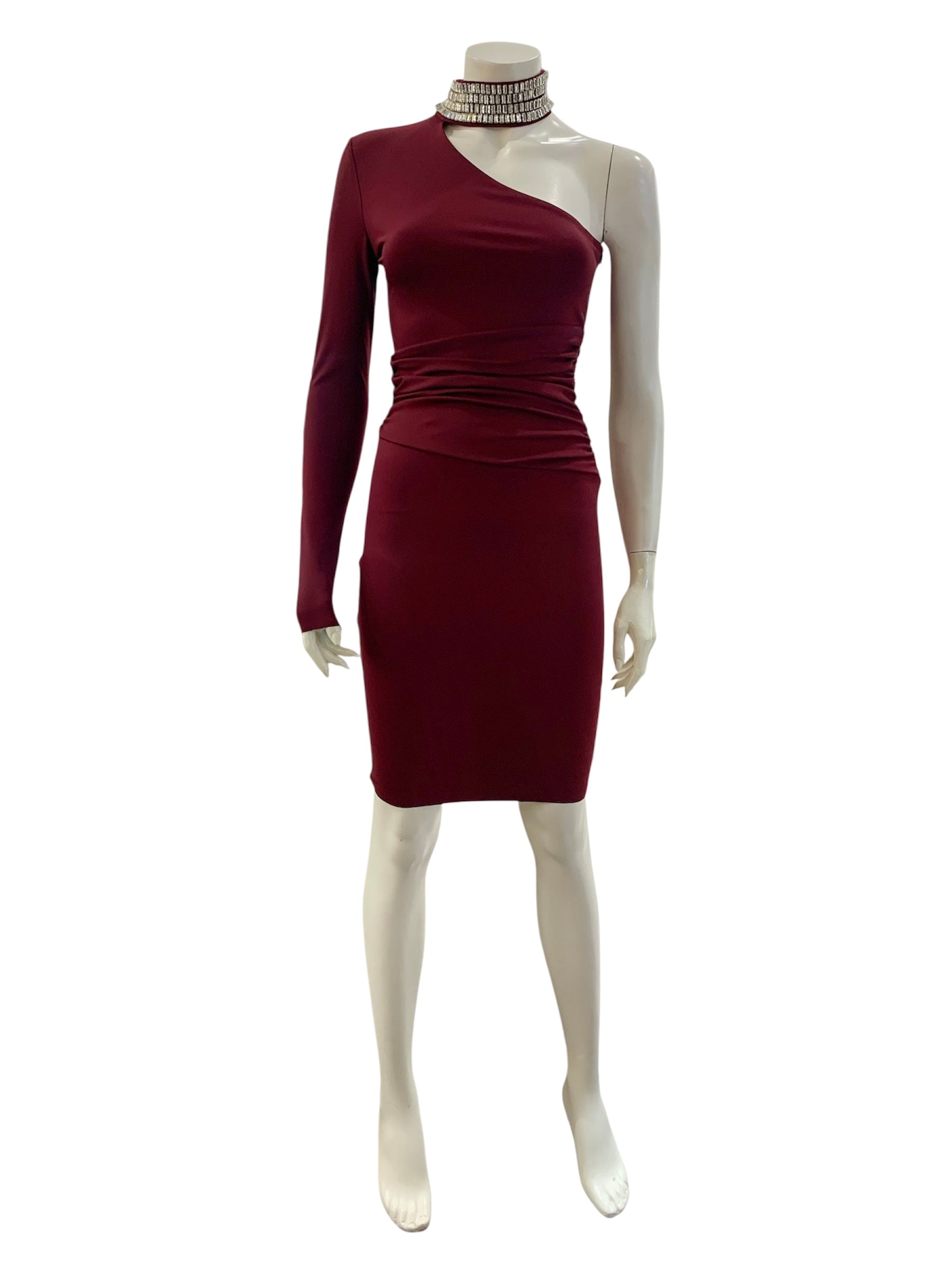 ABITO COLLANA BORDEAUX