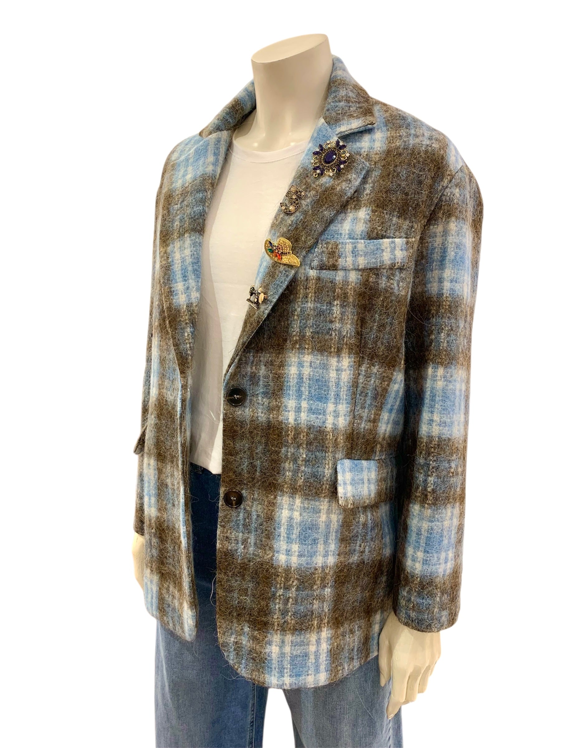 GIACCA SFUMATA CELESTE