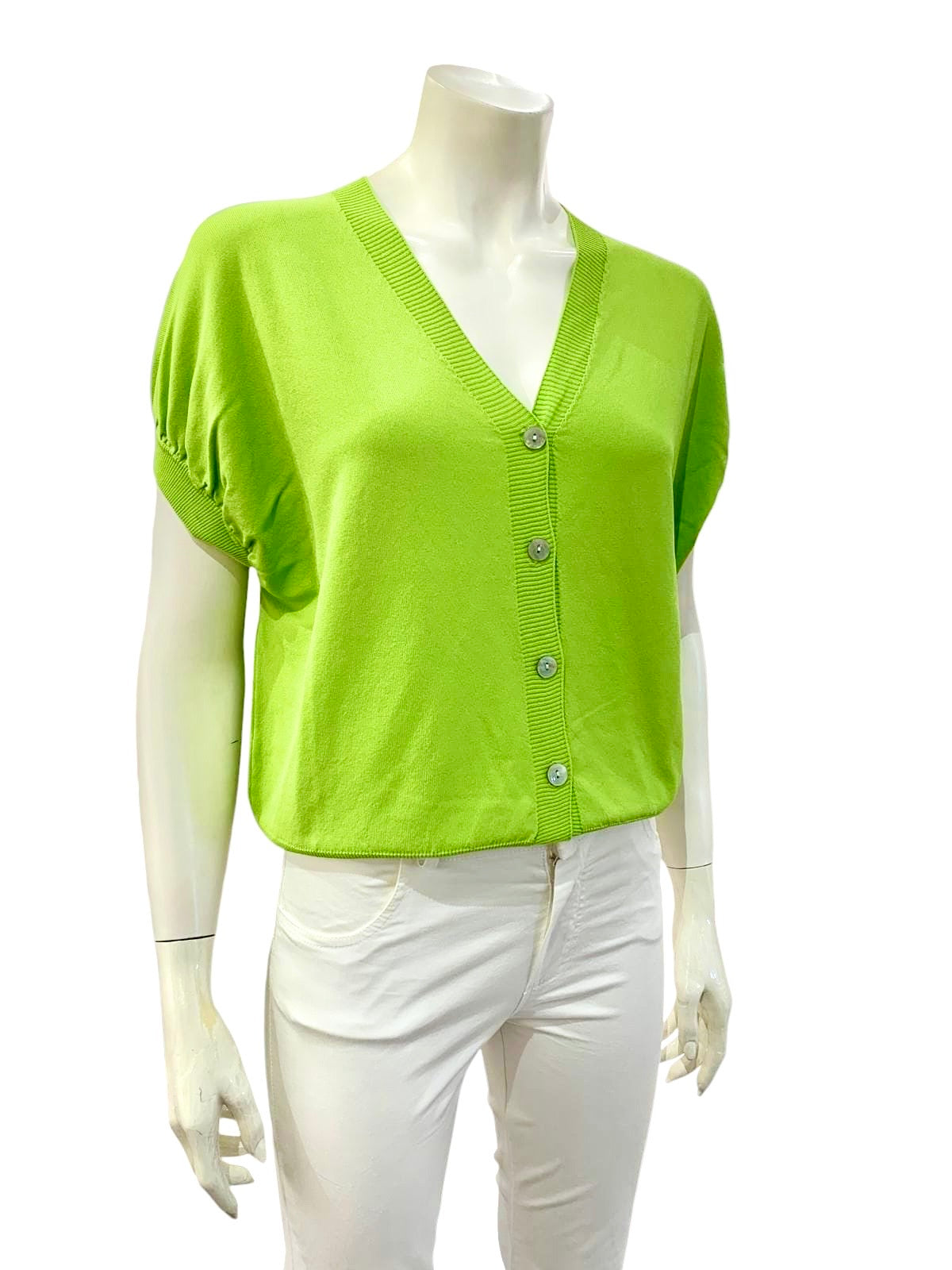 GILET BOTTONCINI VERDE