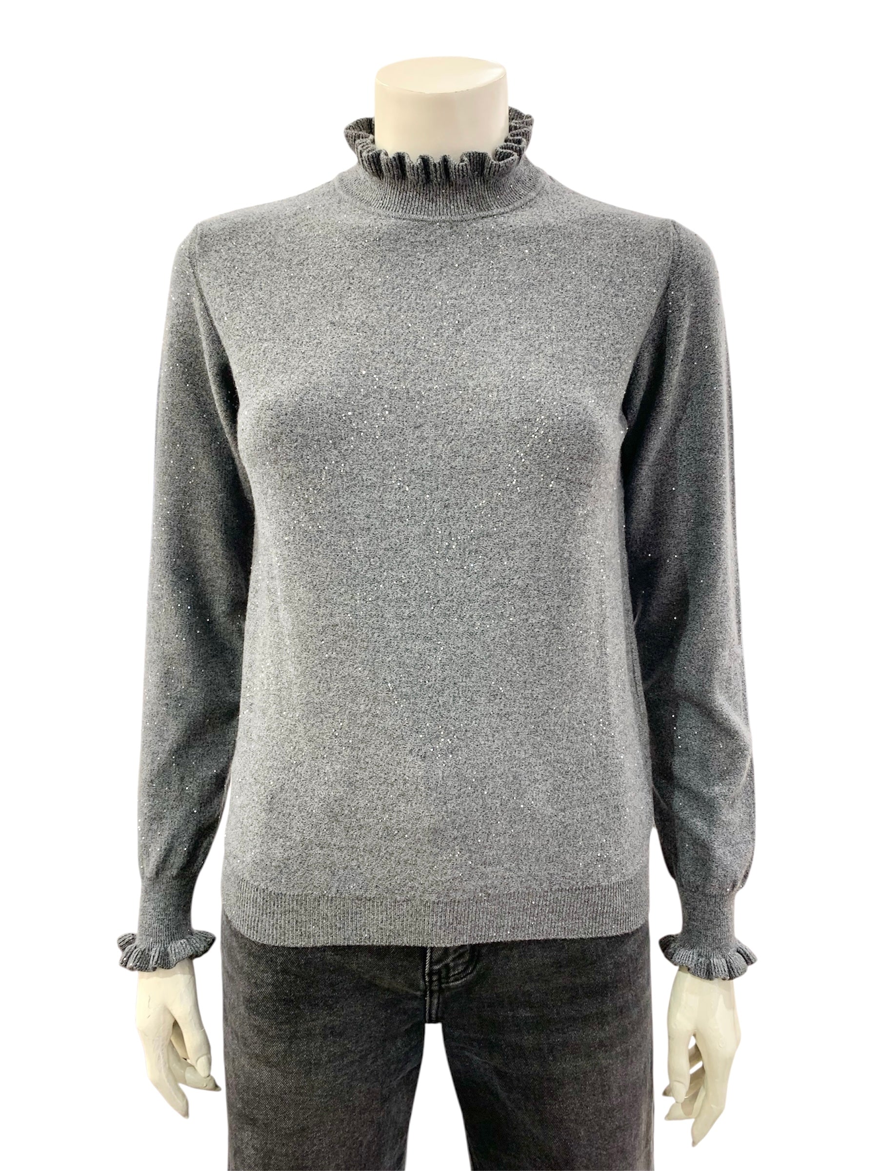 MAGLIA MICROPAILLETTES GRIGIA