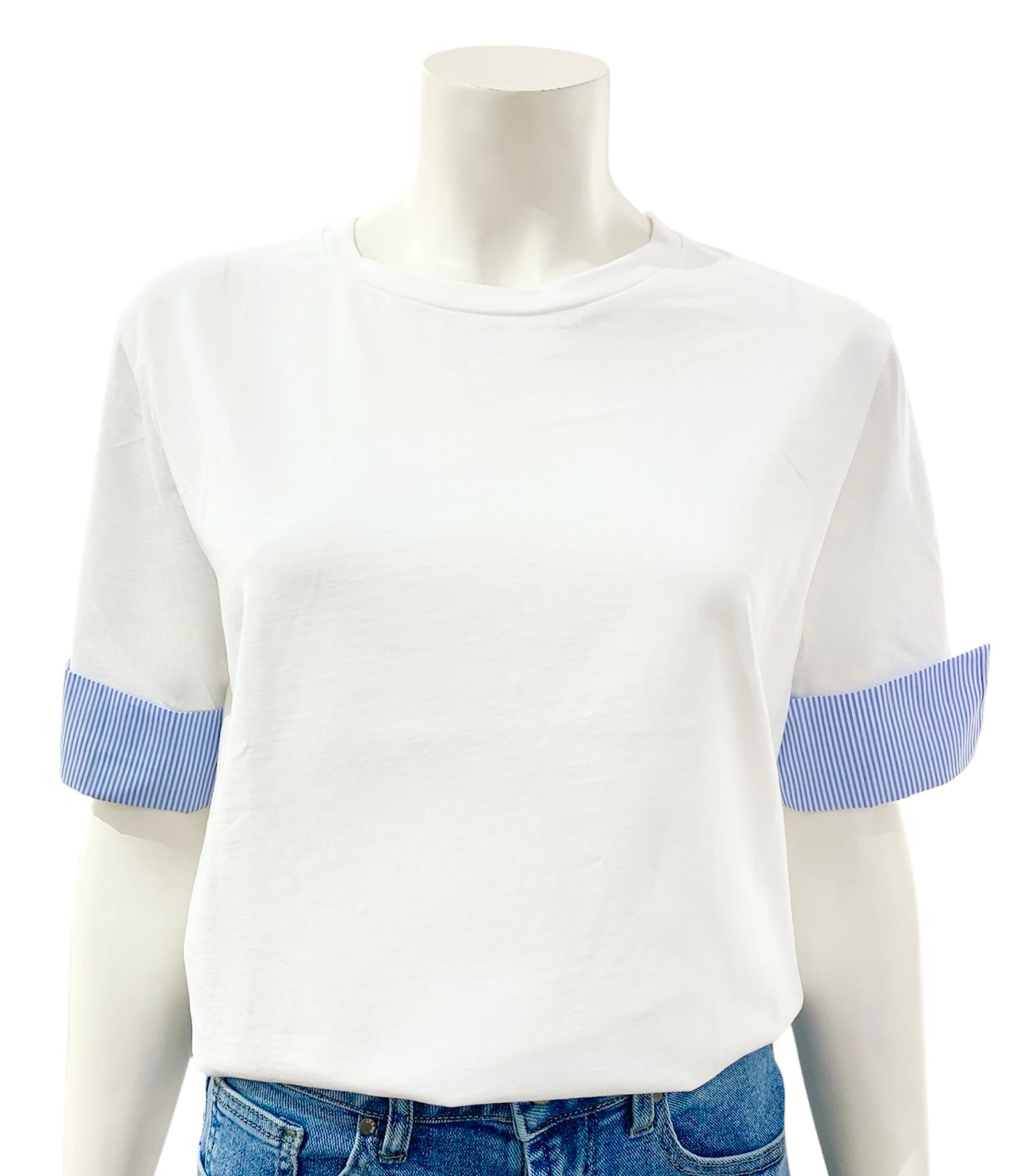 T-SHIRT RIGHE BIANCA