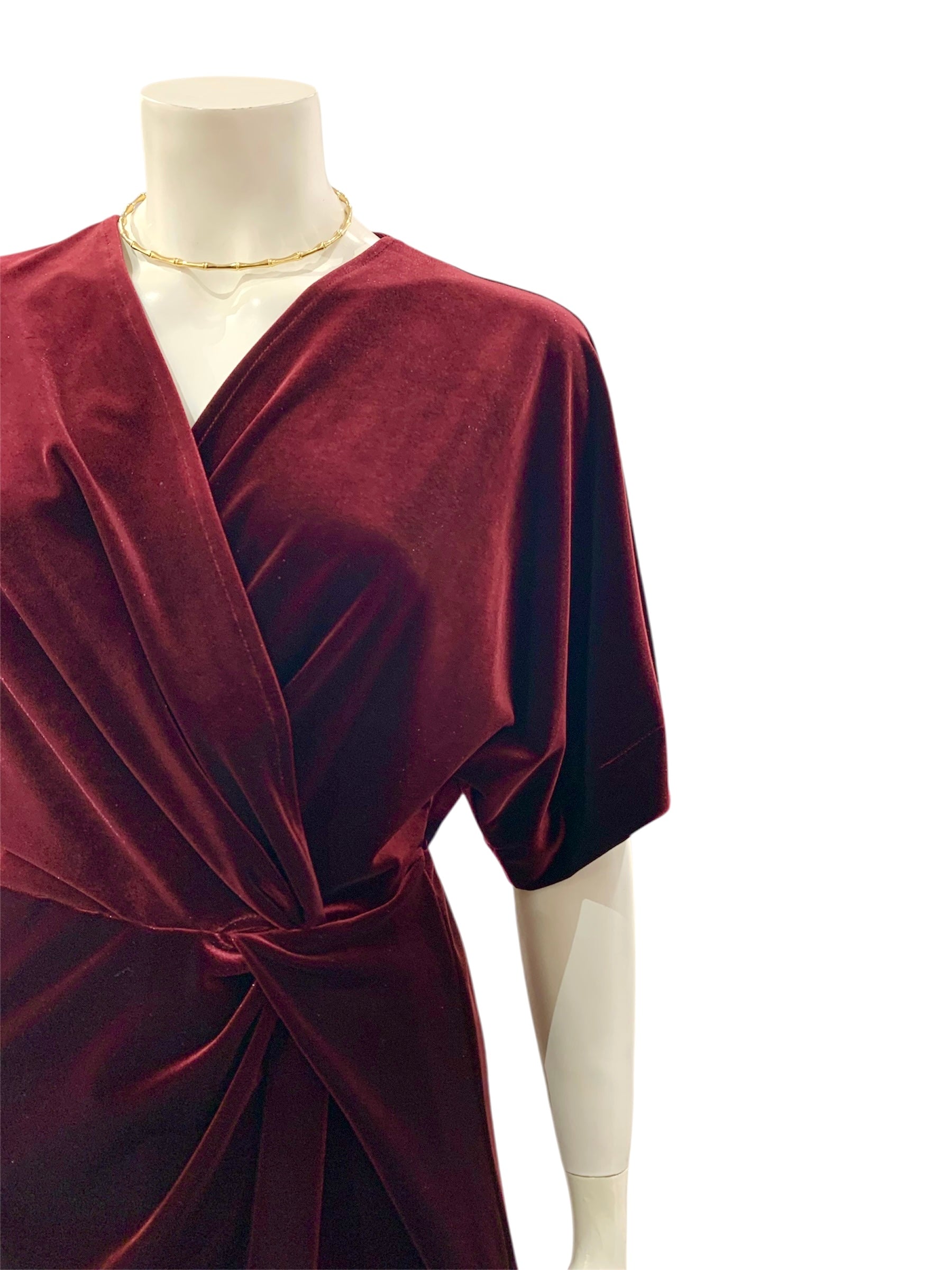 ABITO MANICA CORTA BORDEAUX