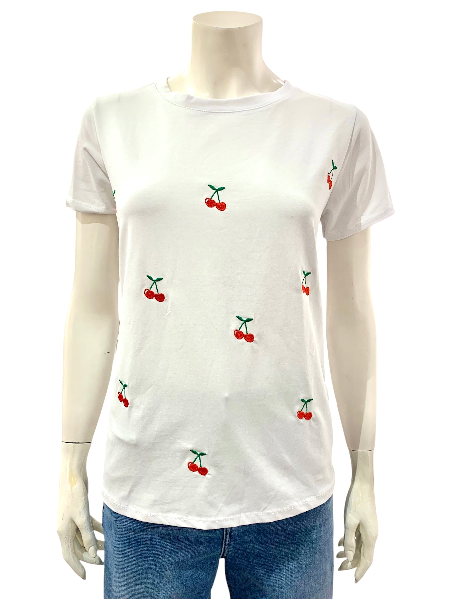 T-SHIRT CILIEGIE BIANCA