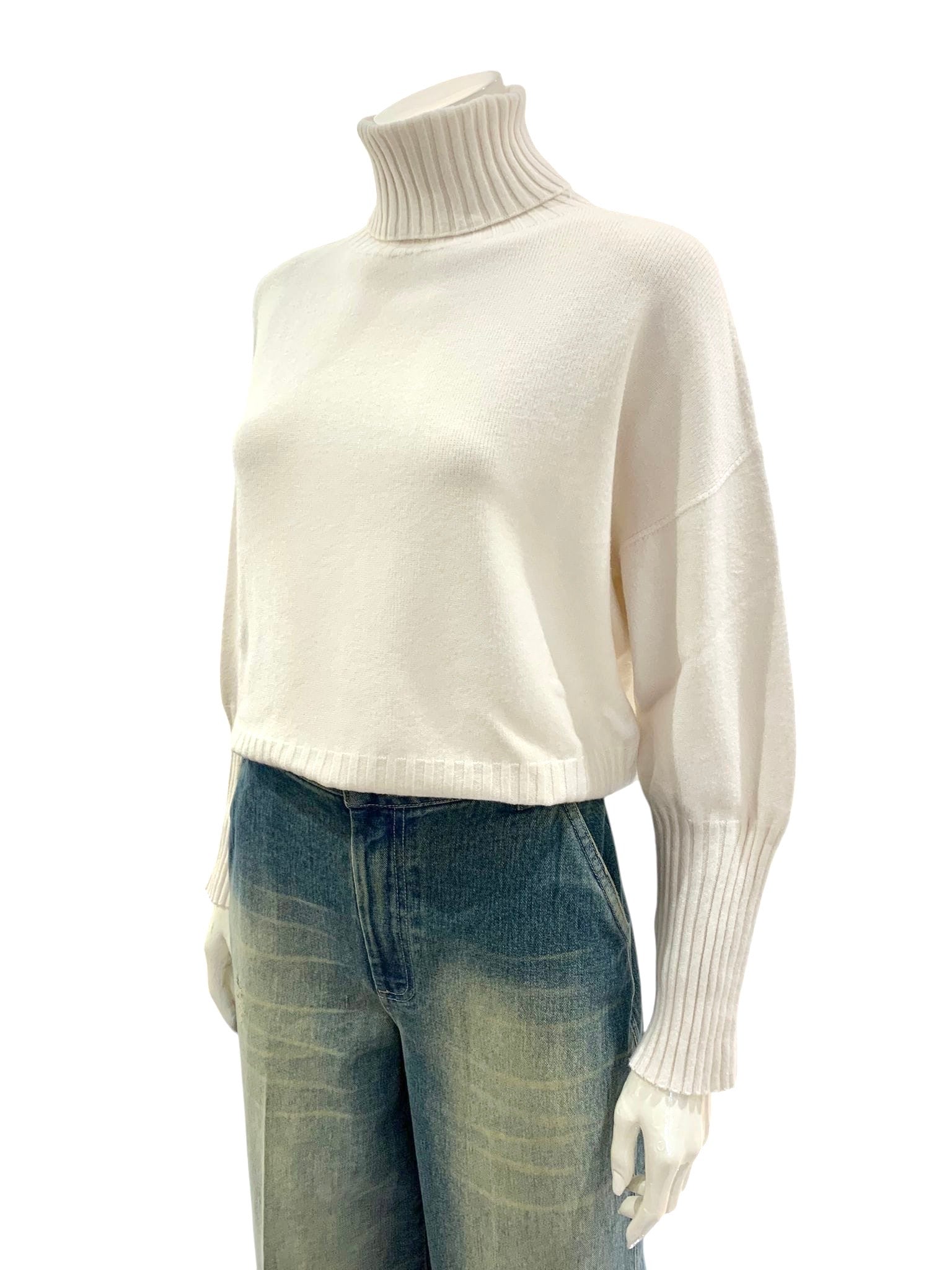 MAGLIA CANNETTATO PANNA