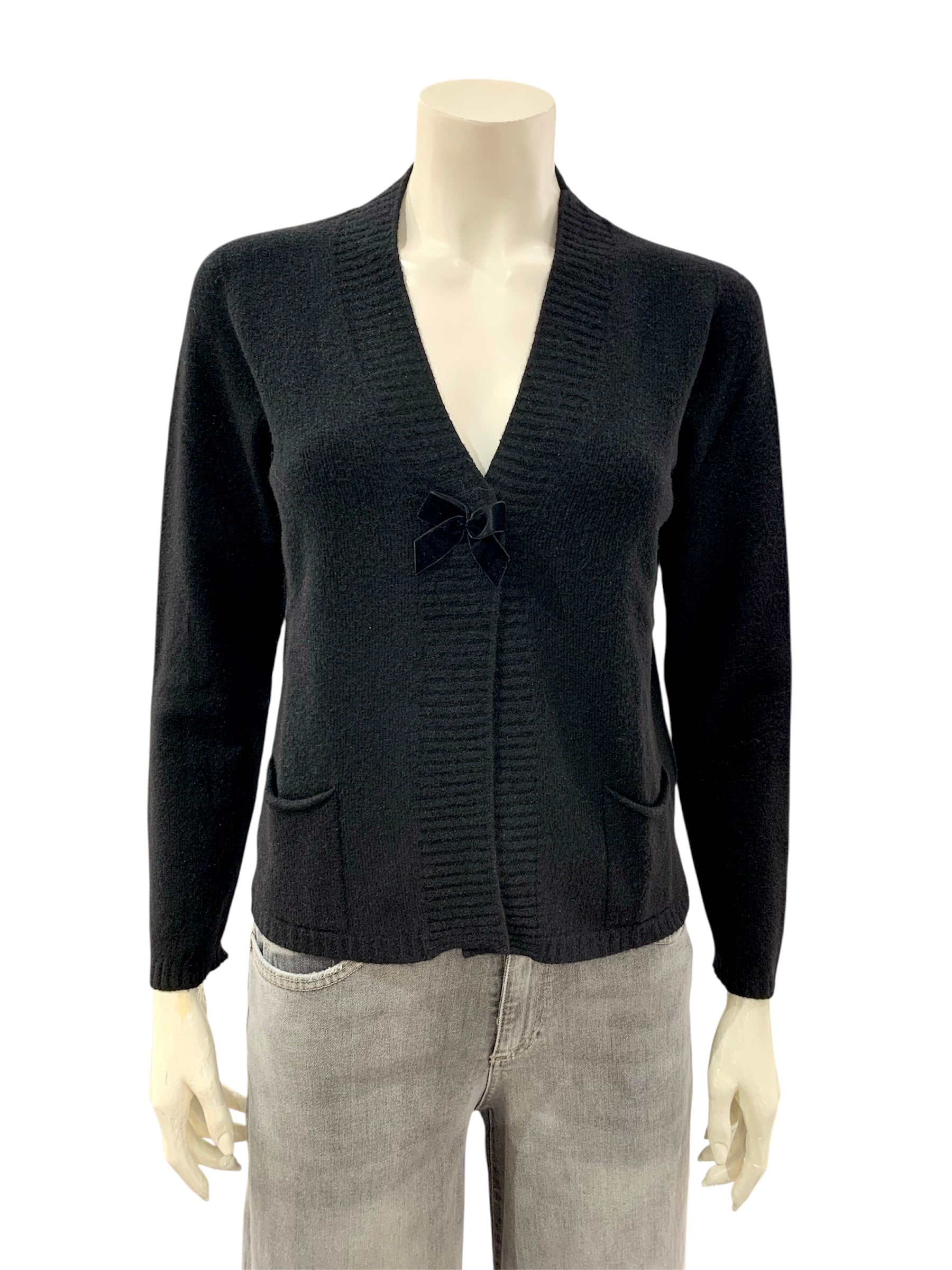 CARDIGAN FIOCCO NERO