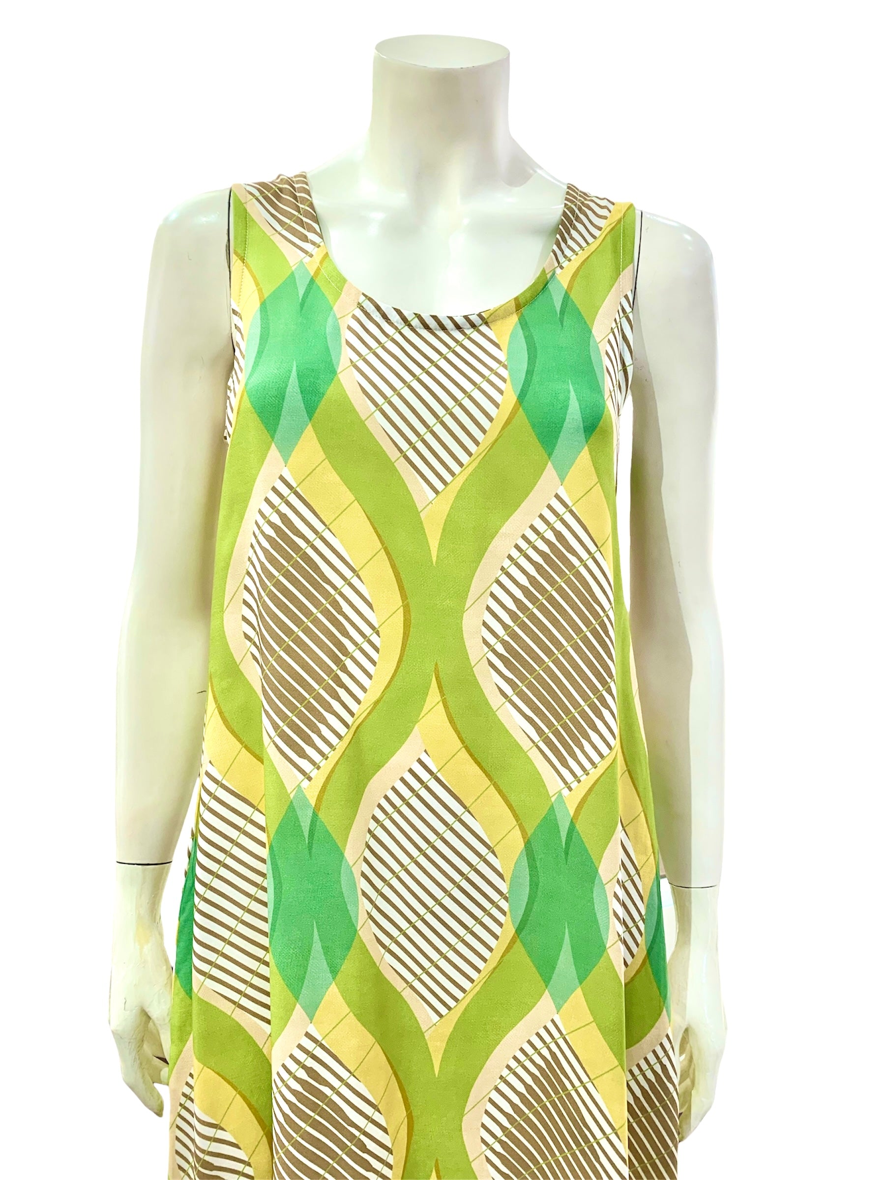 ABITO ASIMMETRICO VERDE GIALLO