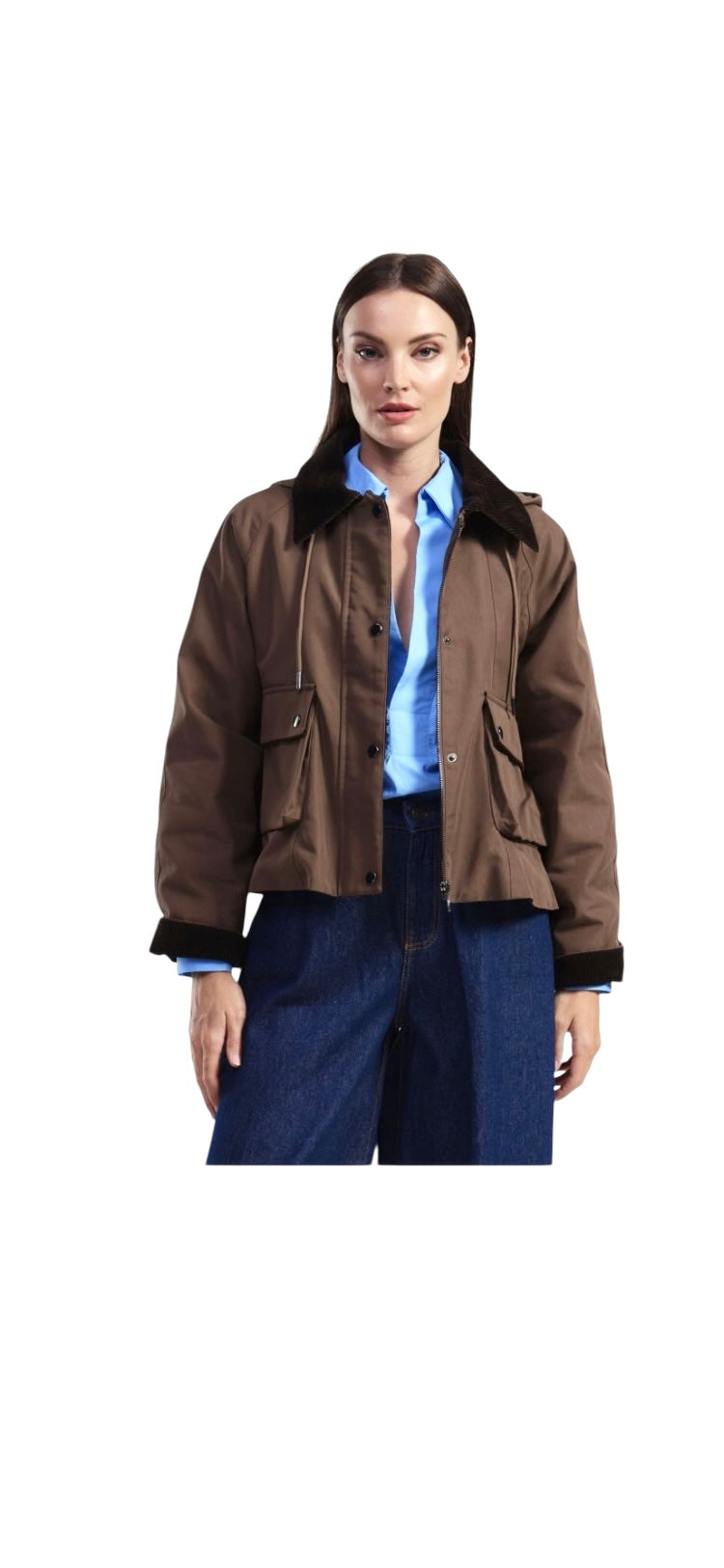 GIUBBINO COLLO VELLUTO MORO