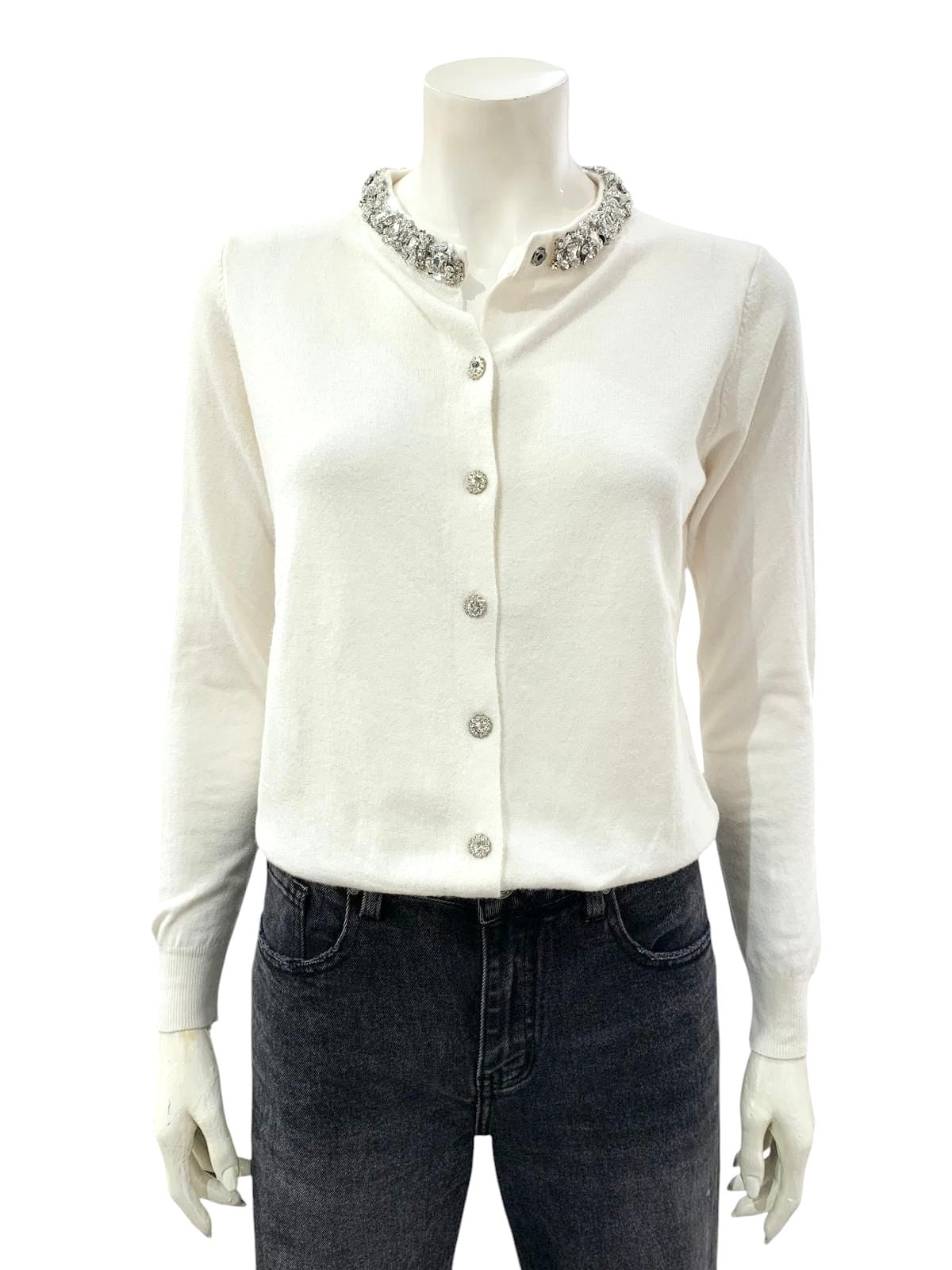 CARDIGAN PIETRE BIANCO