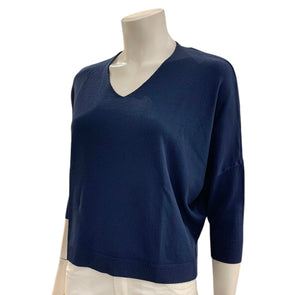 MAGLIA A “V” BLU NAVY