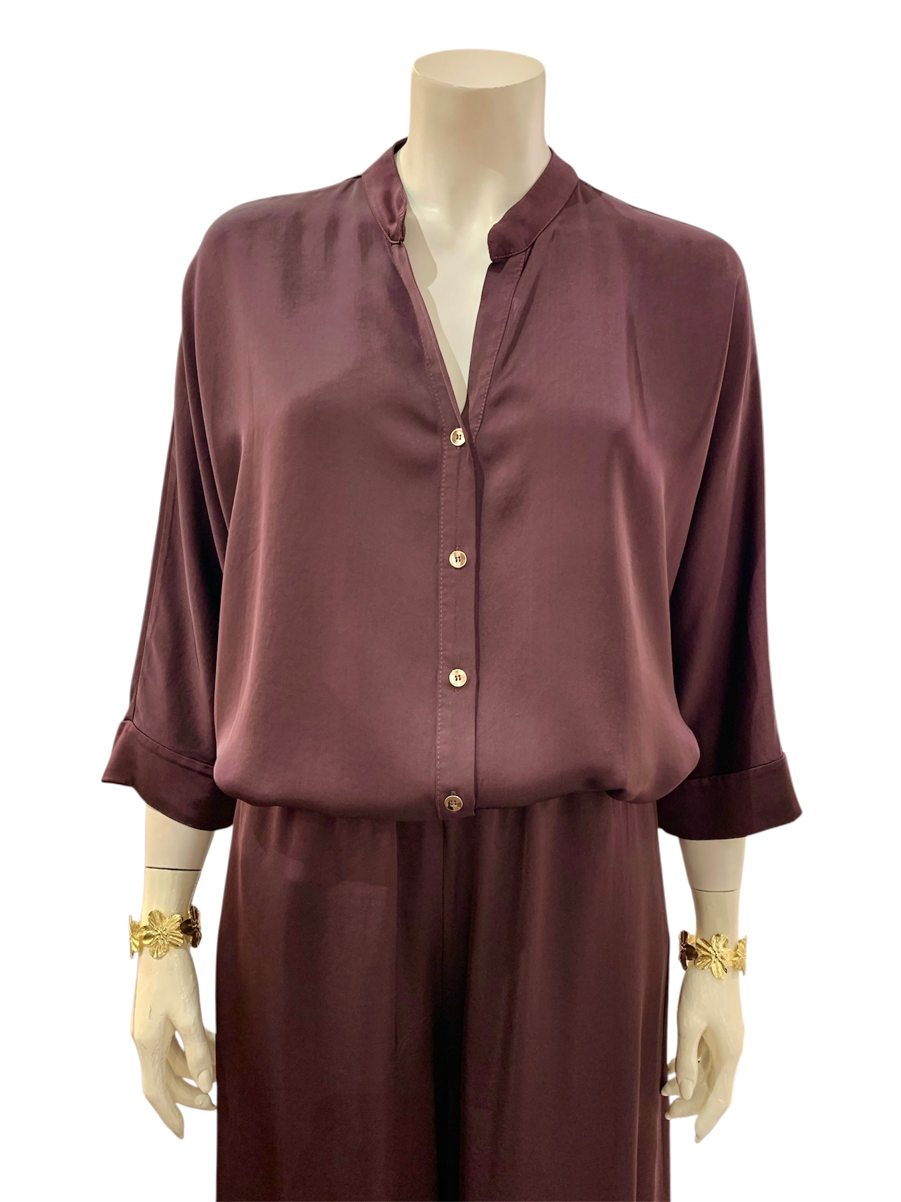 CAMICIA COREANA BURGUNDI