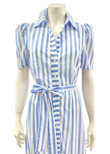 ABITO RIGHE BIANCO AZZURRO