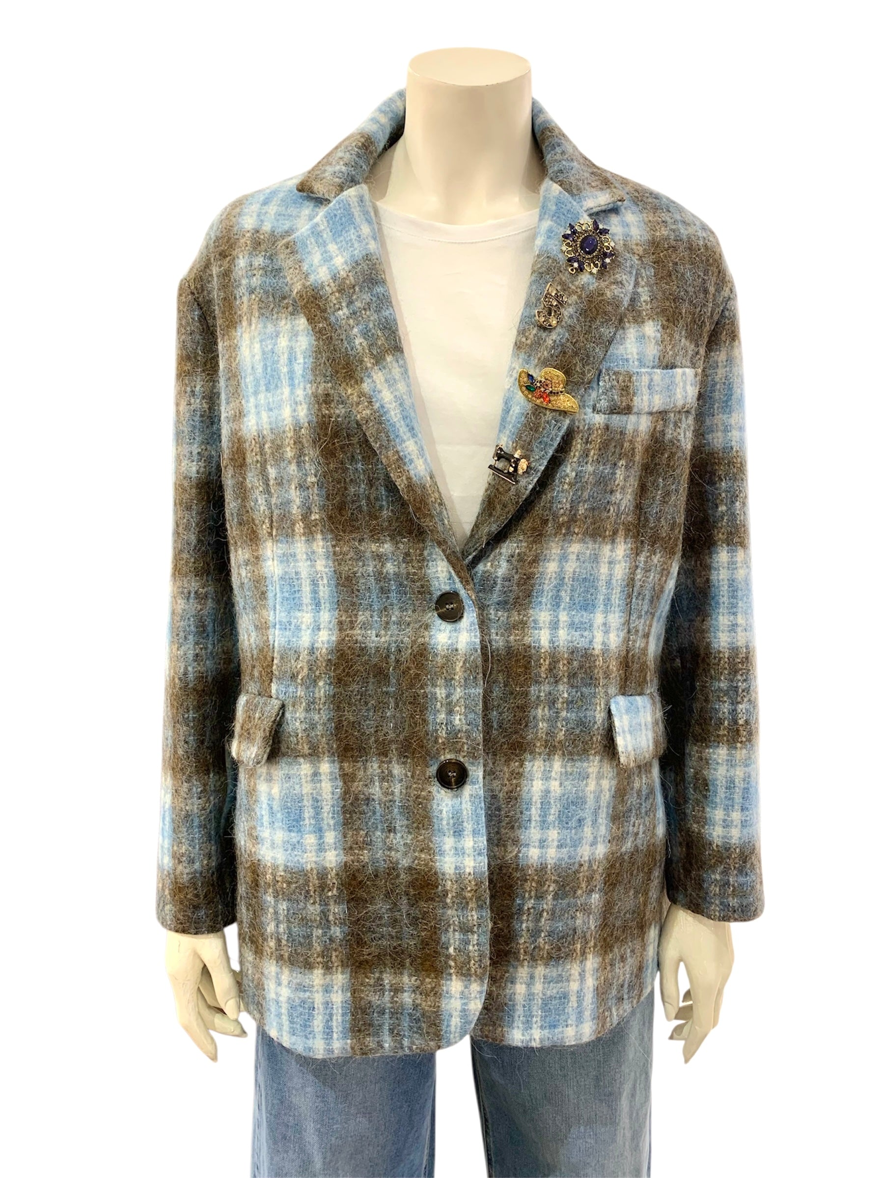 GIACCA SFUMATA CELESTE