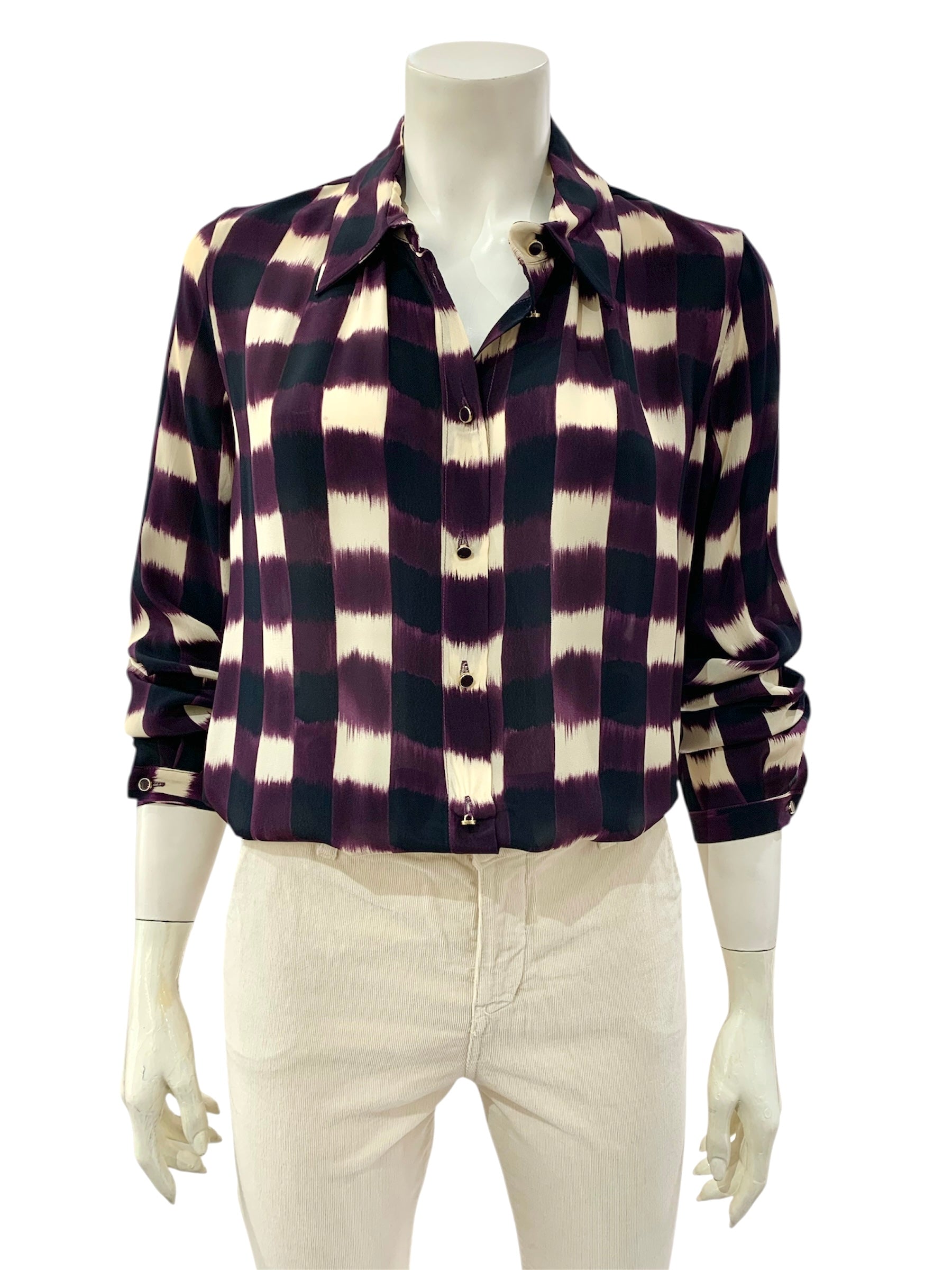 CAMICIA FANTASIA MELANZANA