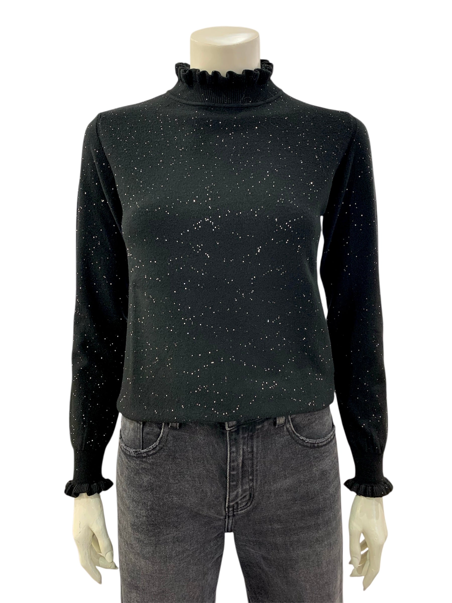 MAGLIA MICROPAILLETTES NERA