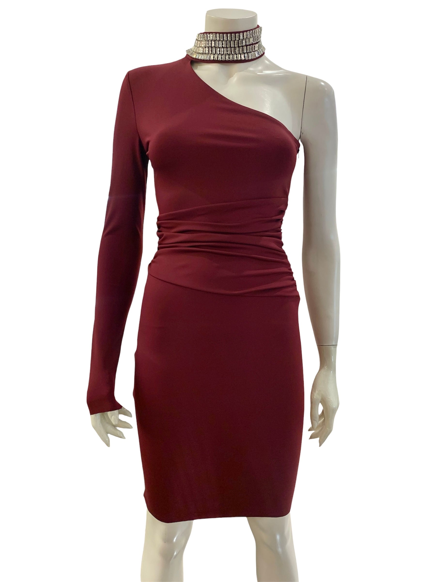 ABITO COLLANA BORDEAUX