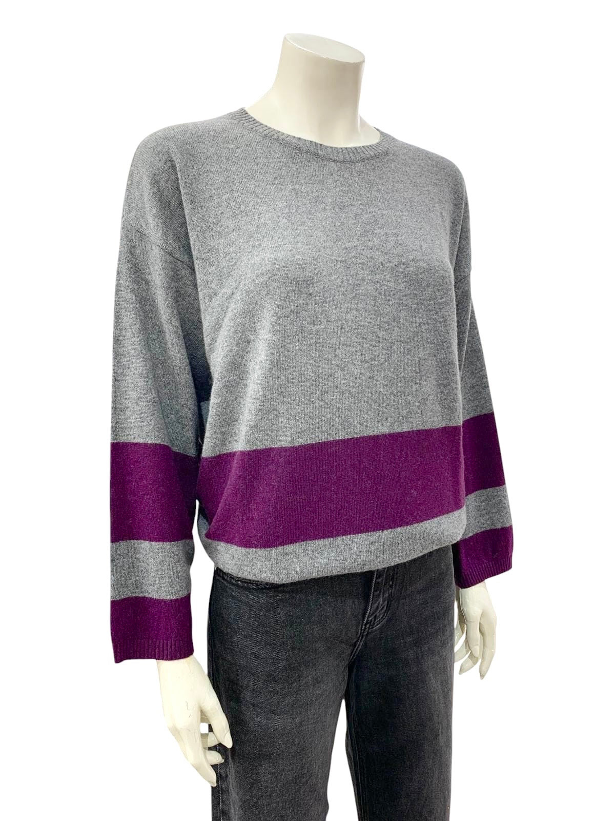 MAGLIA FASCIA GRIGIO VIOLA