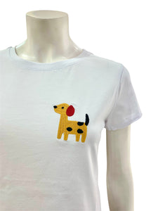 T-SHIRT CAGNOLINO ARANCIO