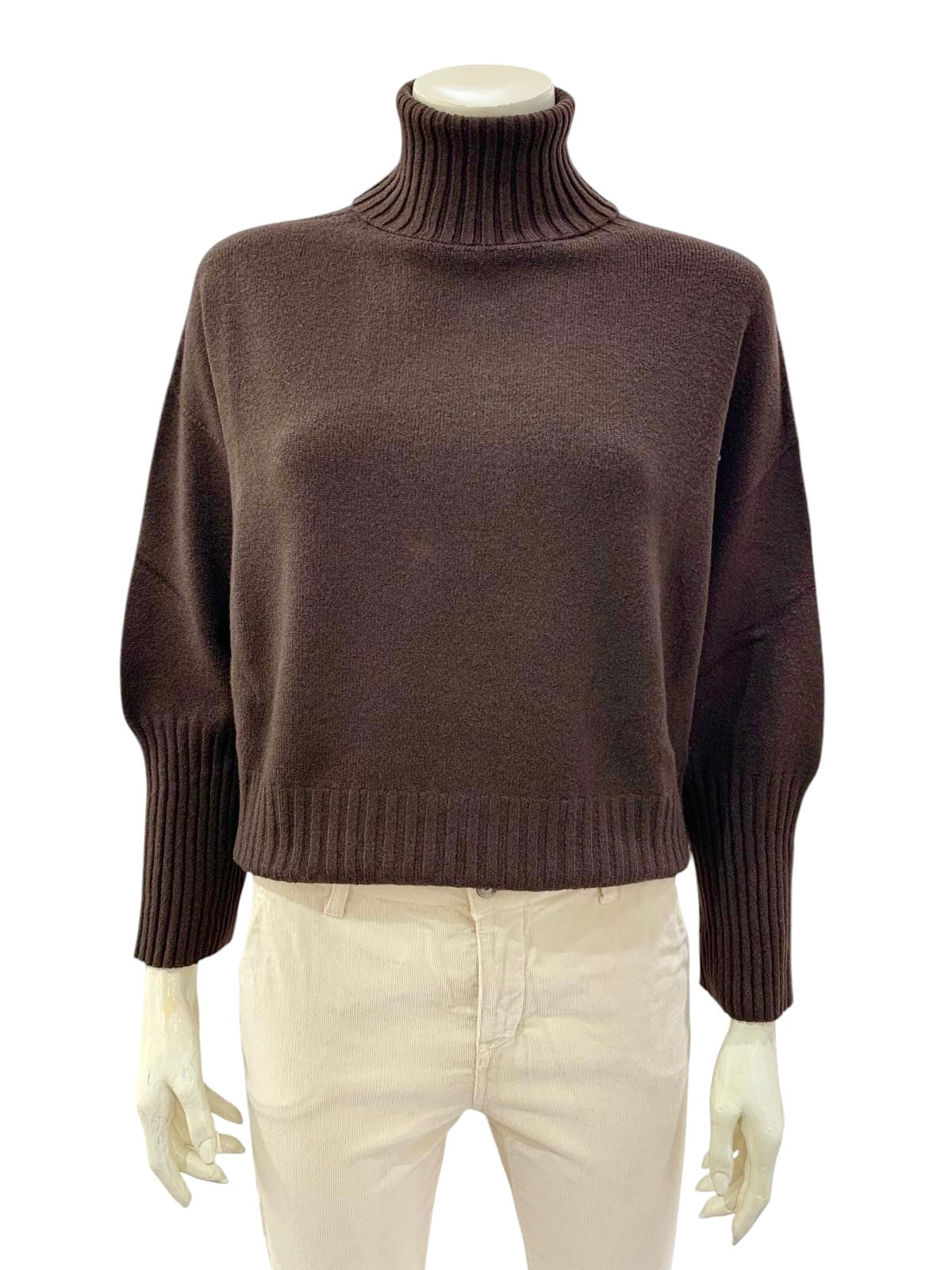 MAGLIA CANNETTATO MORO