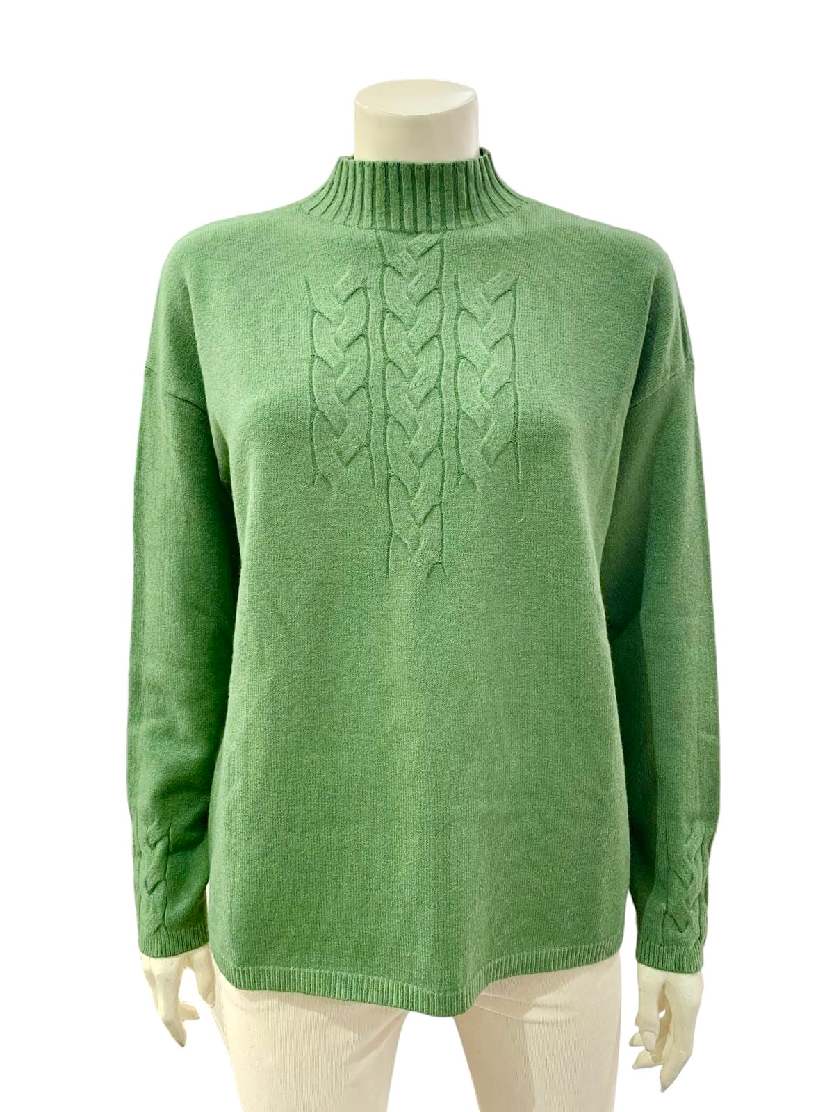 MAGLIA TRECCE VERDE