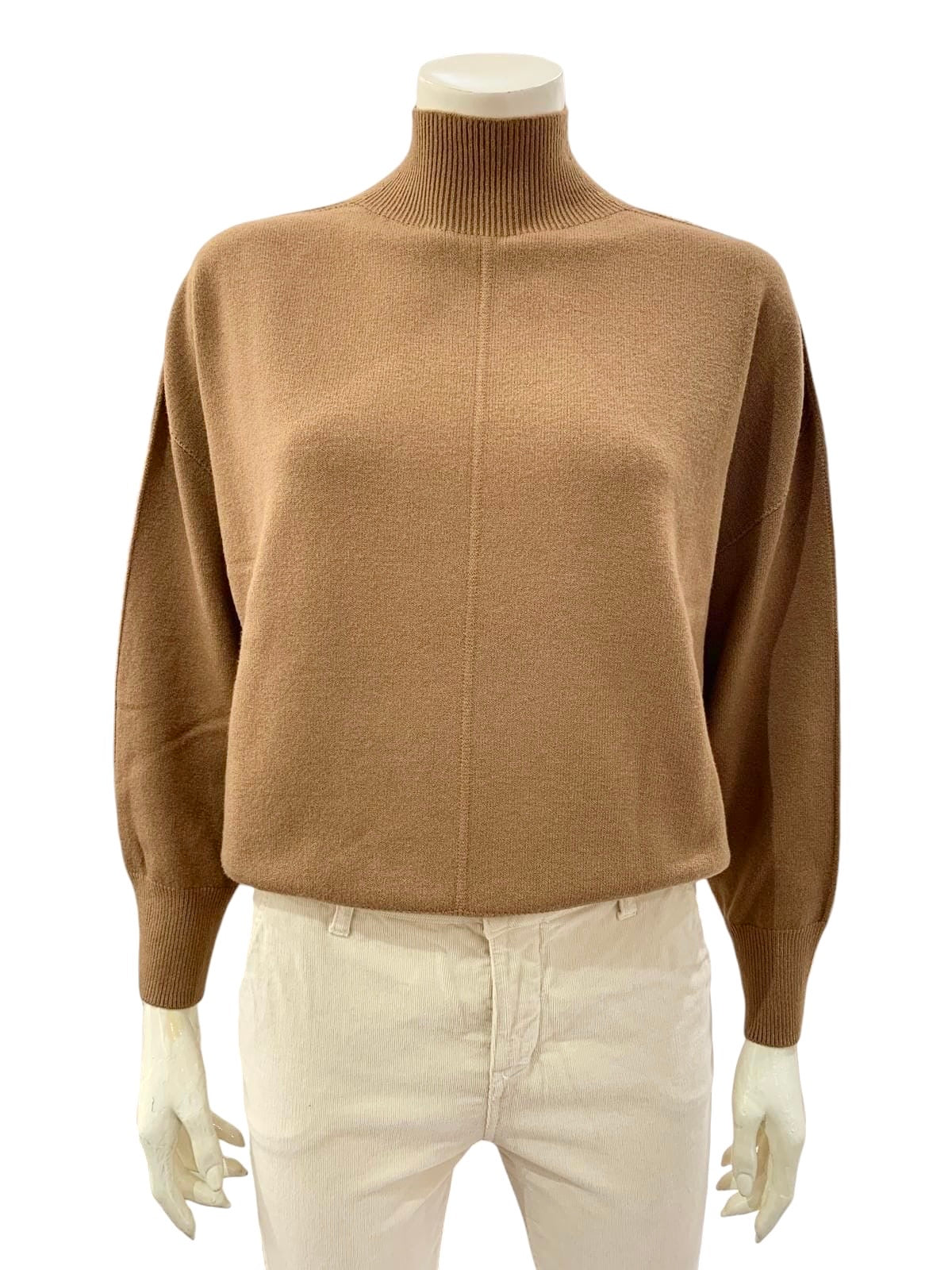 MAGLIA COLLO CRATERE BISCOTTO