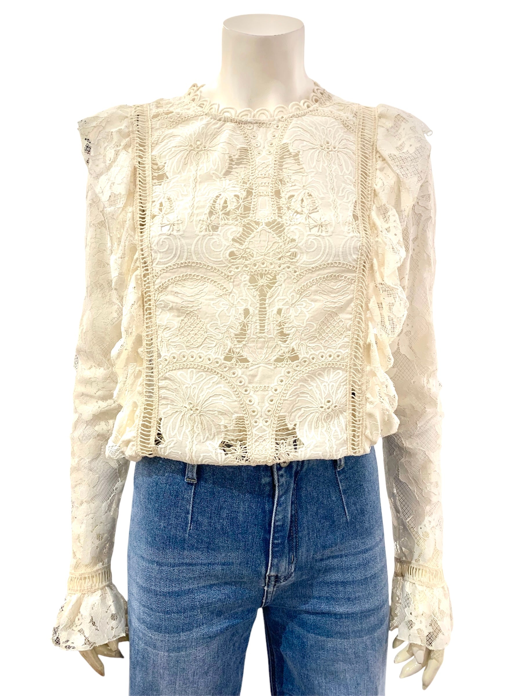 BLUSA PIZZO BURRO