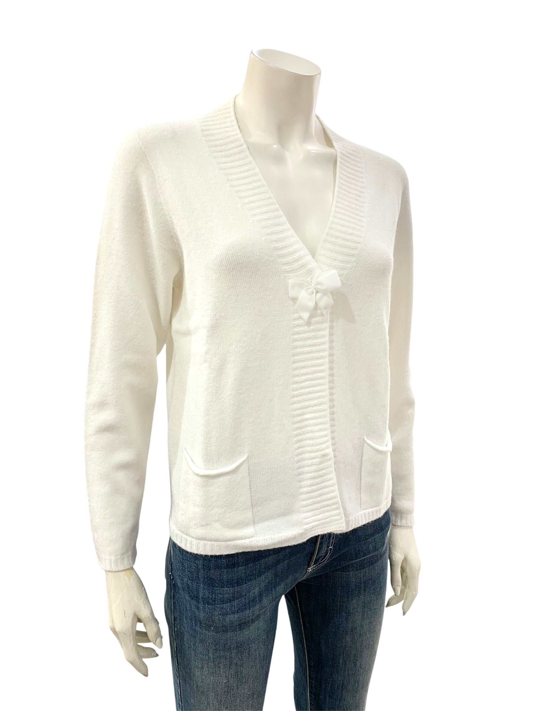 CARDIGAN FIOCCO PANNA