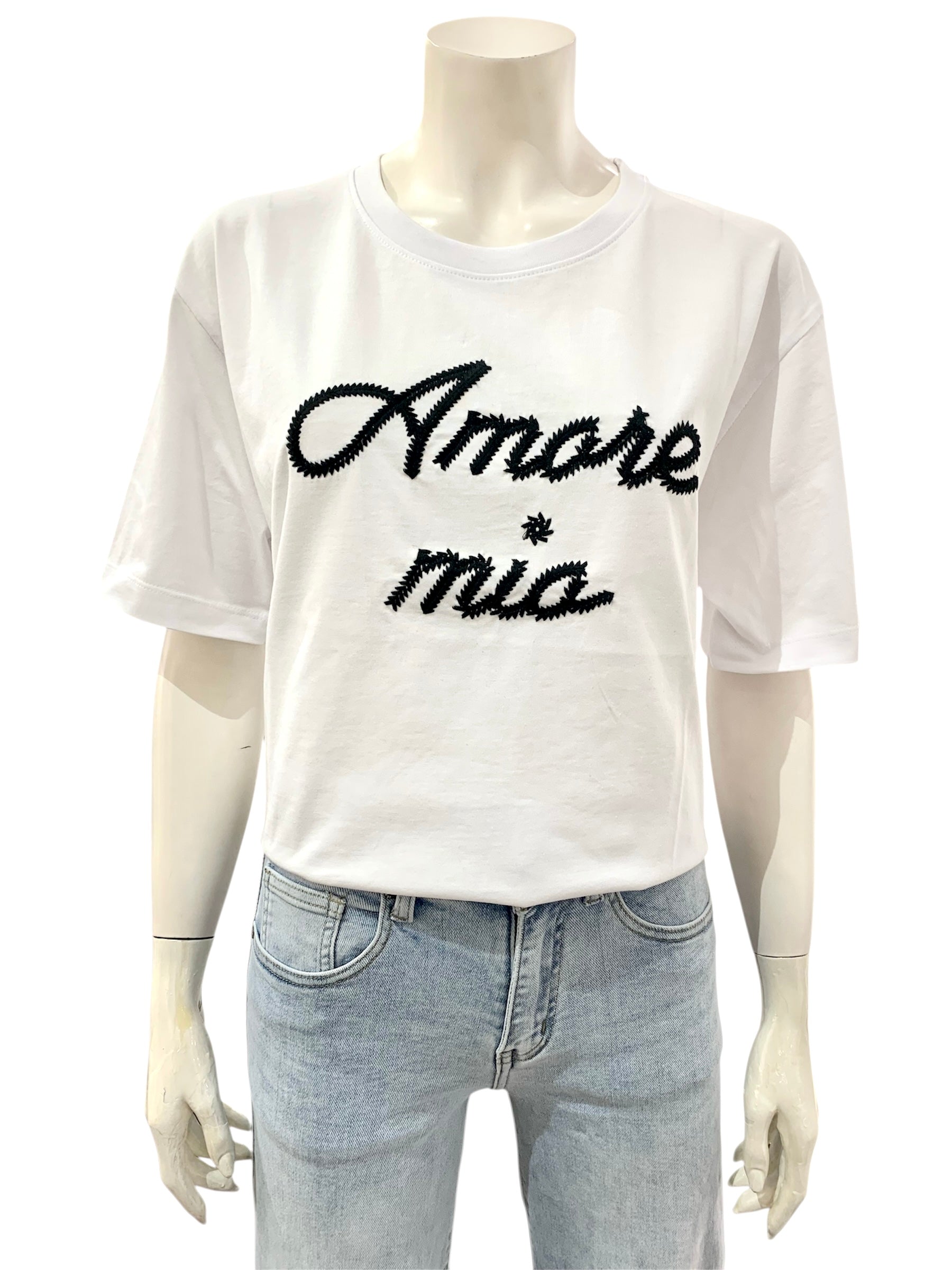 T-SHIRT AMORE MIO BIANCA