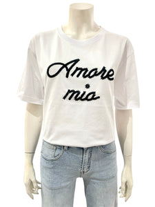 T-SHIRT AMORE MIO BIANCA