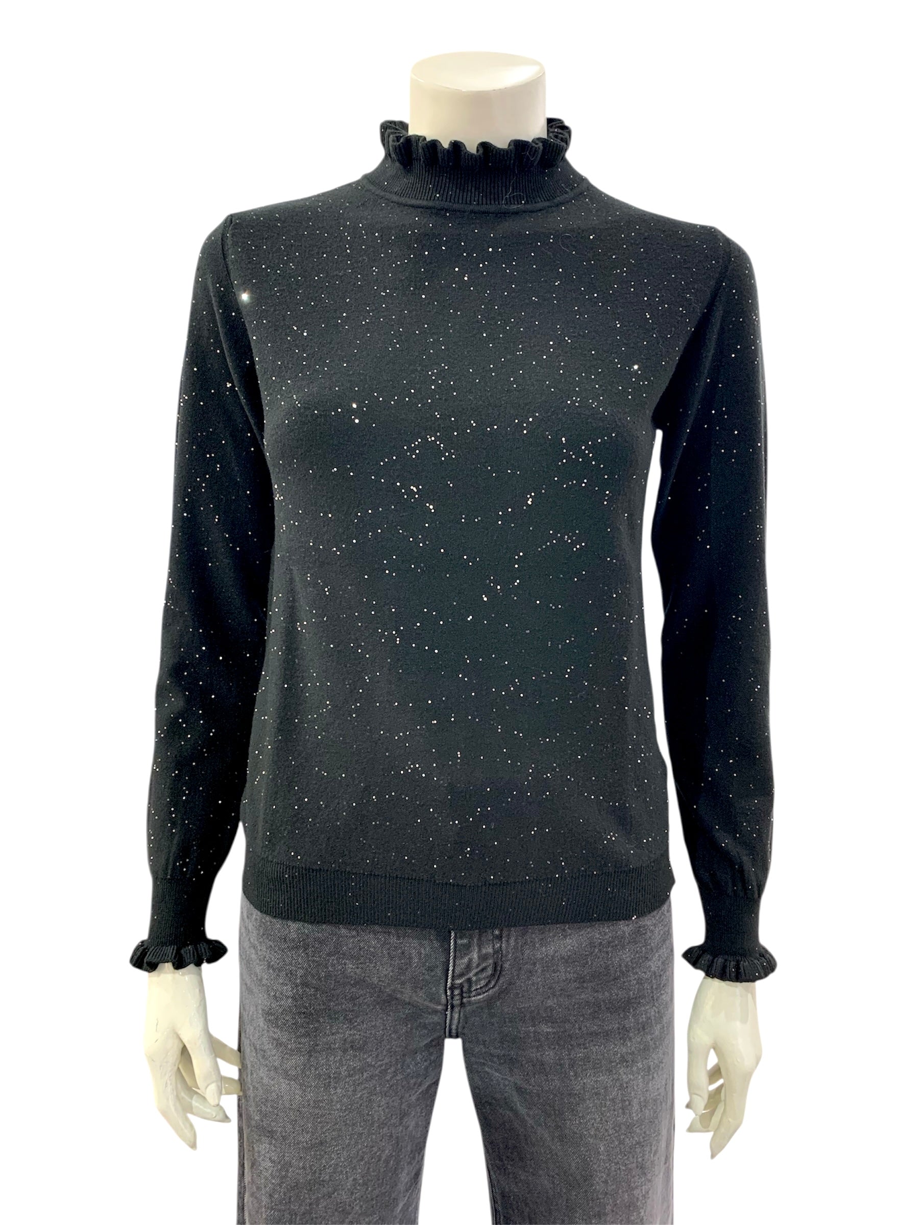 MAGLIA MICROPAILLETTES NERA